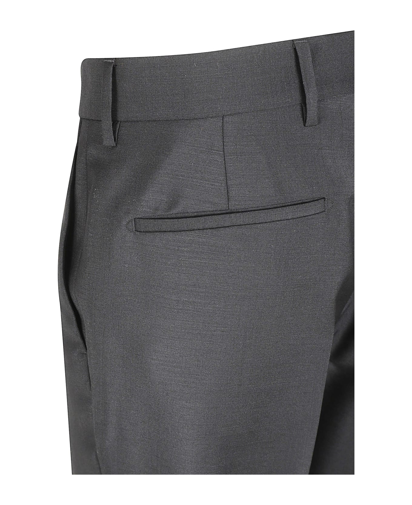 Prada Classic Wool Trousers - Gray