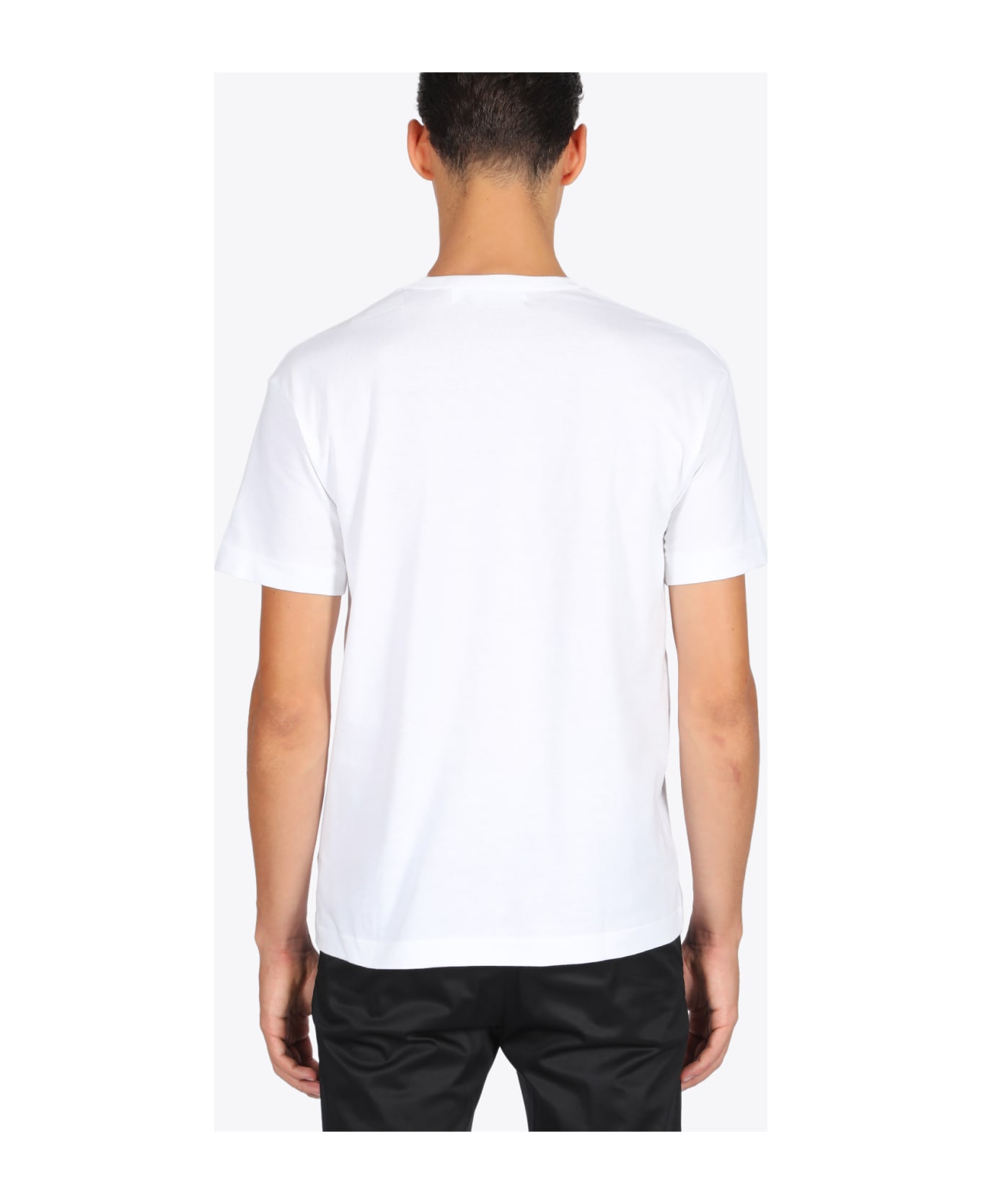 Comme des Garçons Play Small Heart Patch T-shirt White cotton t-shirt with small heart - Bianco