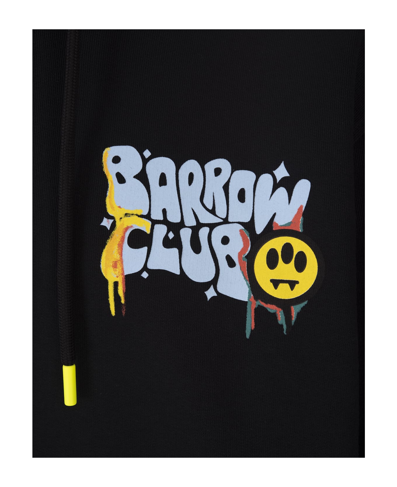 Barrow Black Hoodie With Clud Print - BLACK