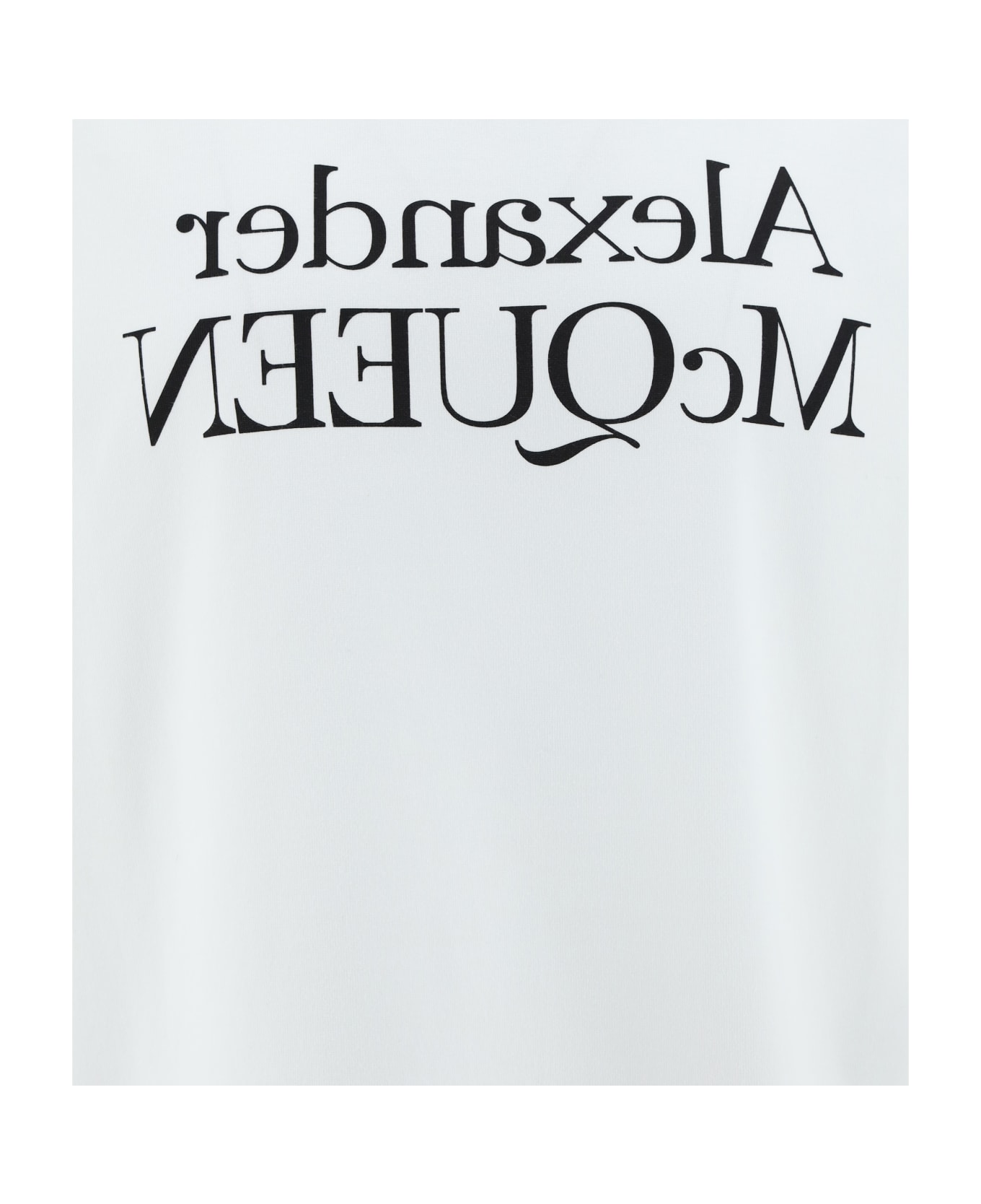 Alexander McQueen Logo Printed Crewneck T-shirt - White/black