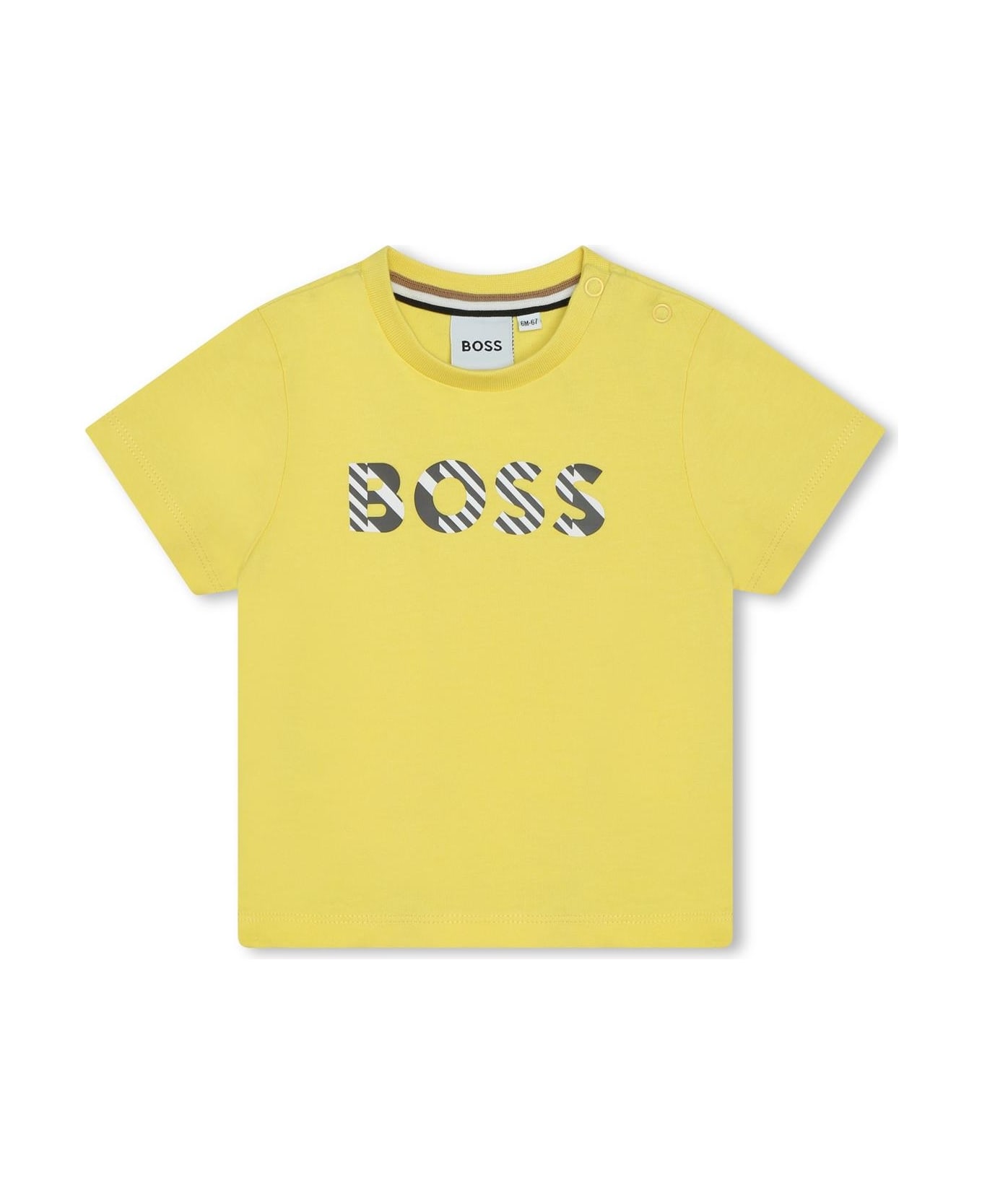 Hugo Boss T-shirt With Print - Yellow