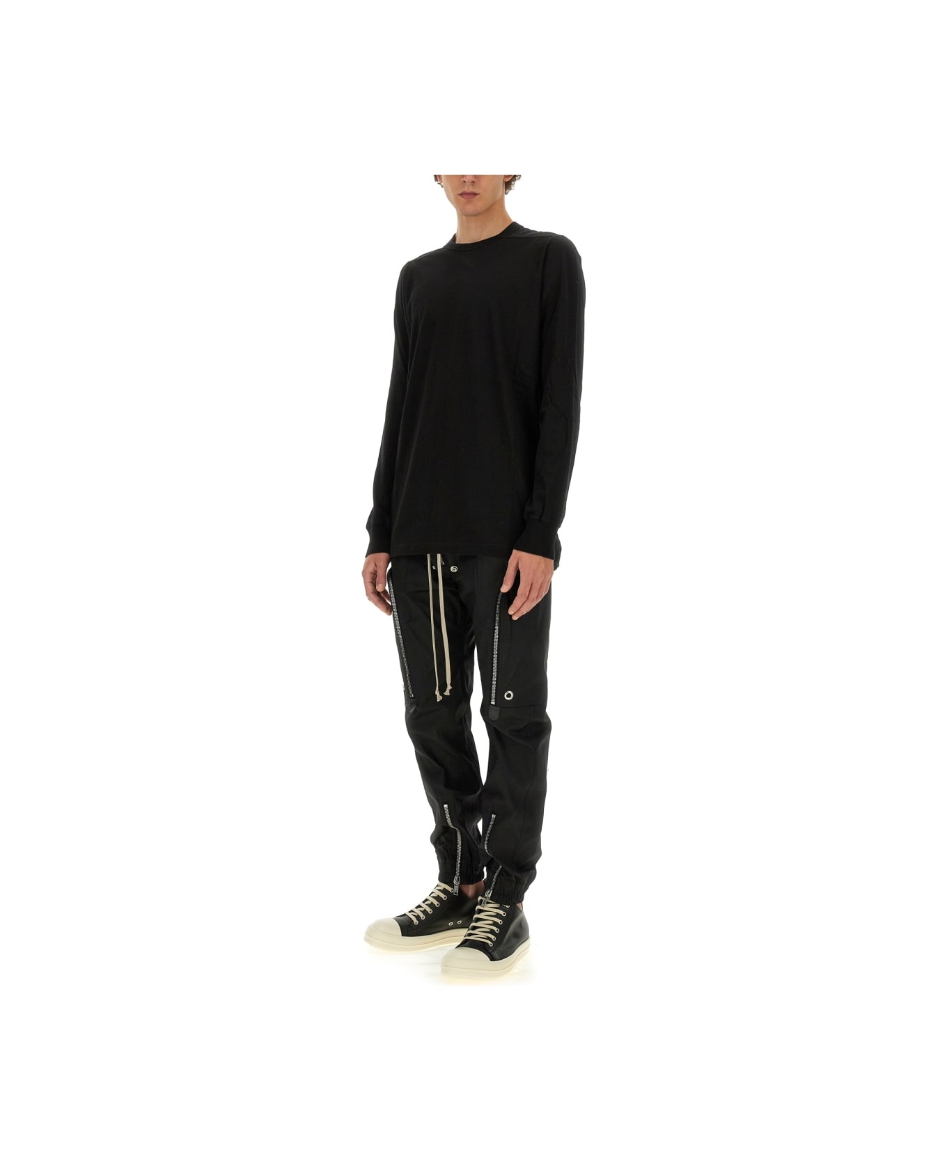 Rick Owens Cotton T-shirt - BLACK