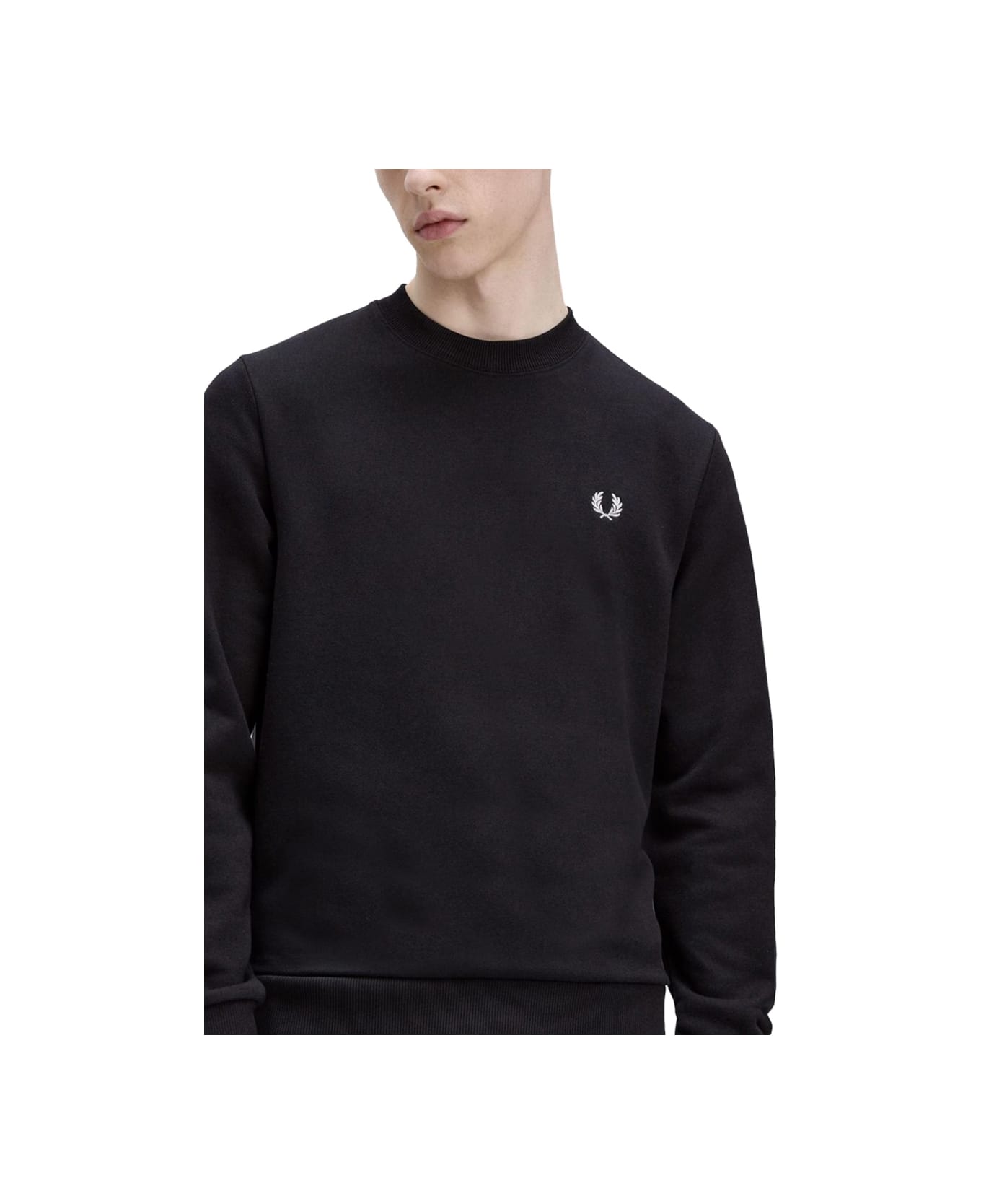 Fred Perry Sweatshirt With Logo Embroidery - BLACK