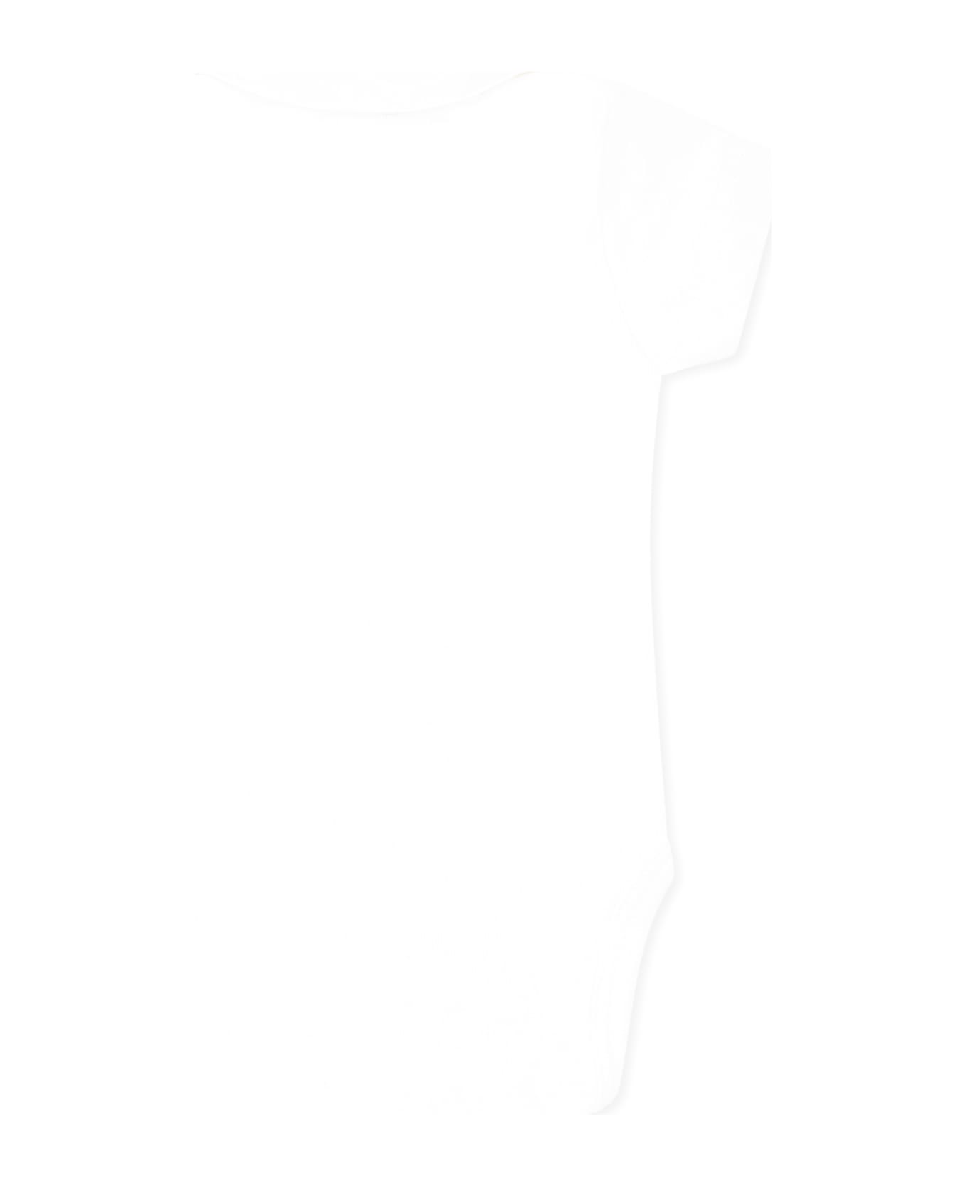 Petit Bateau White Body Set For Babykids With Hearts - White