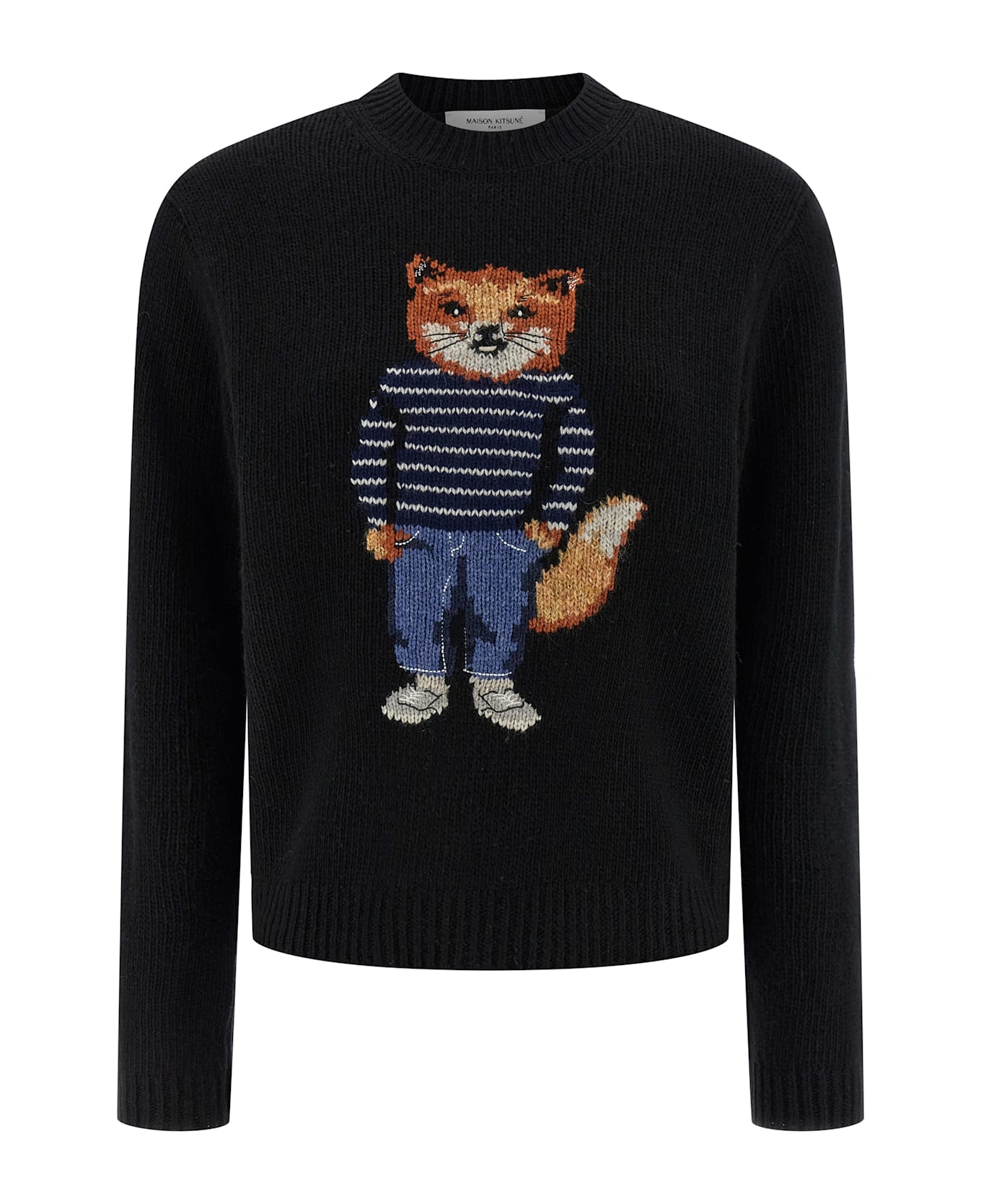Maison Kitsuné 'dressed Fox' Sweater - Black