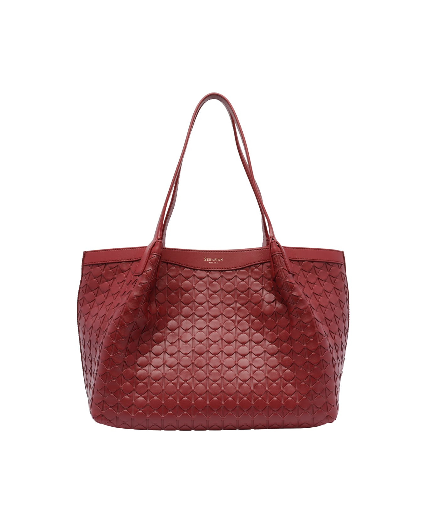 Serapian Small Secret Mosaic Tote Bag - Red