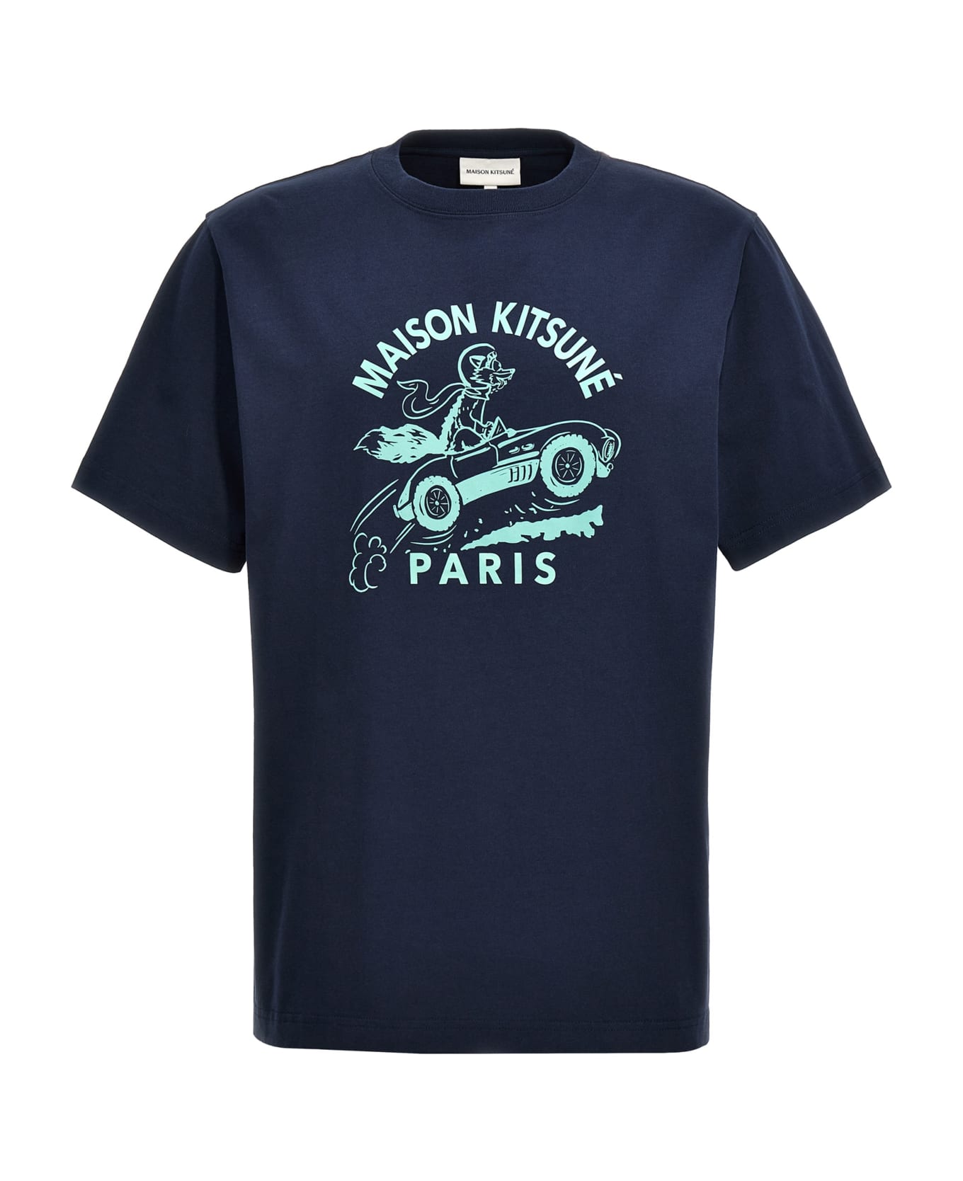 Maison Kitsuné 'racing Fox' T-shirt - Blue