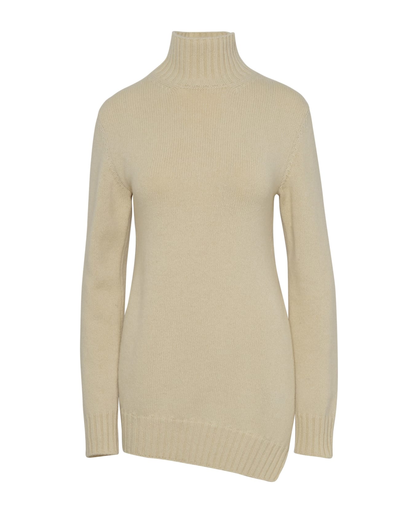 Jil Sander Ivory Yack Blend Turtleneck Sweater - Cream