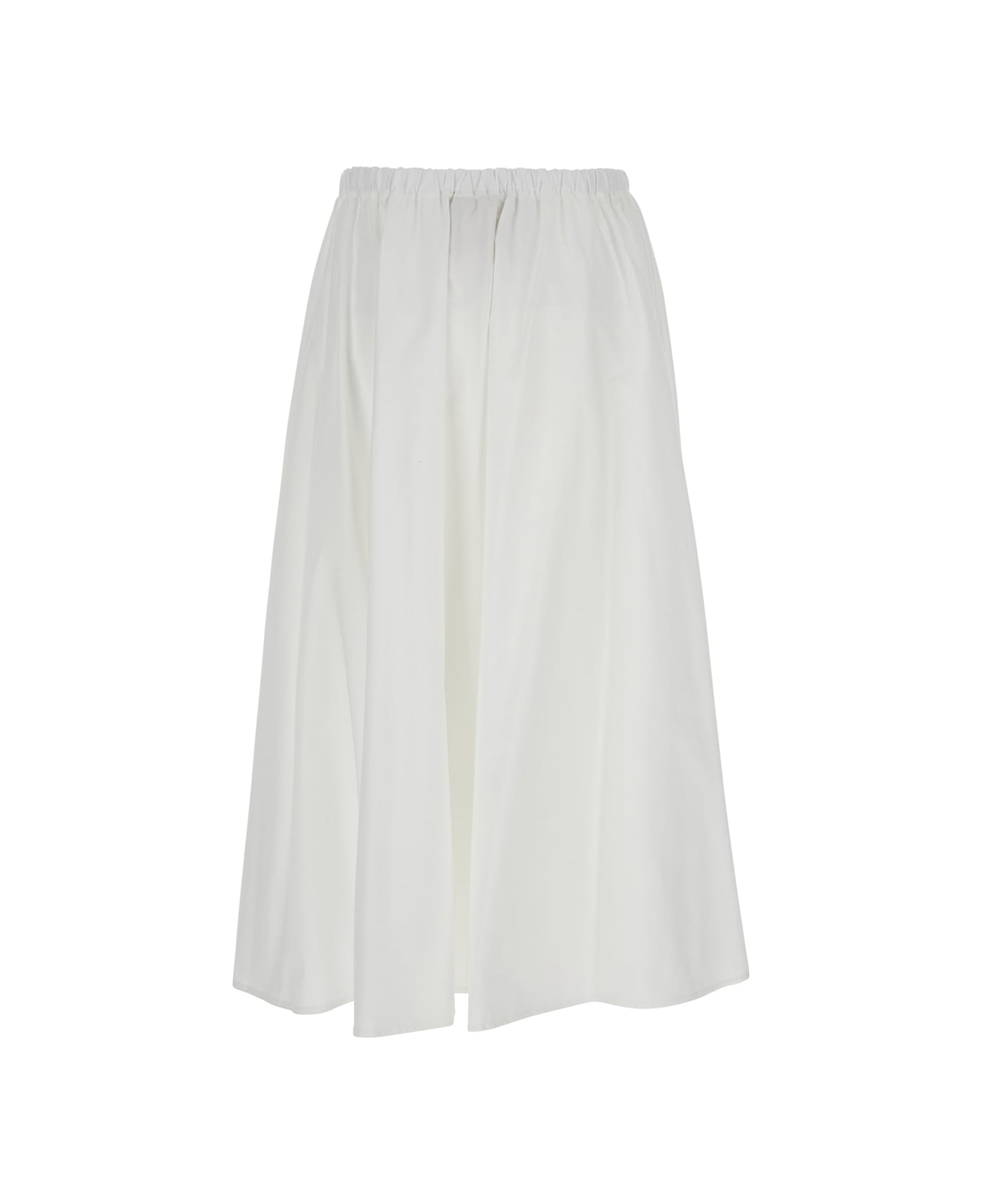 SEMICOUTURE 
asia
 White Skirt With Zip Closure On The Front In Cotton Woman - White
