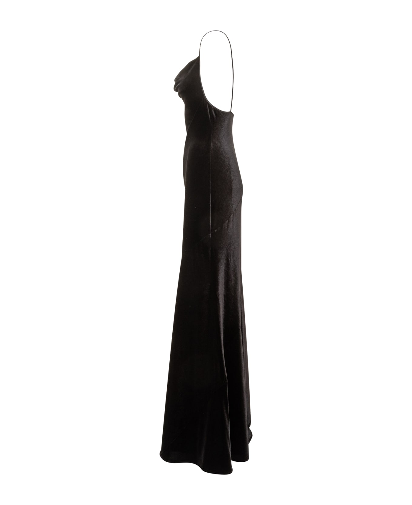 Philosophy di Lorenzo Serafini Velvet Long Dress - NERO