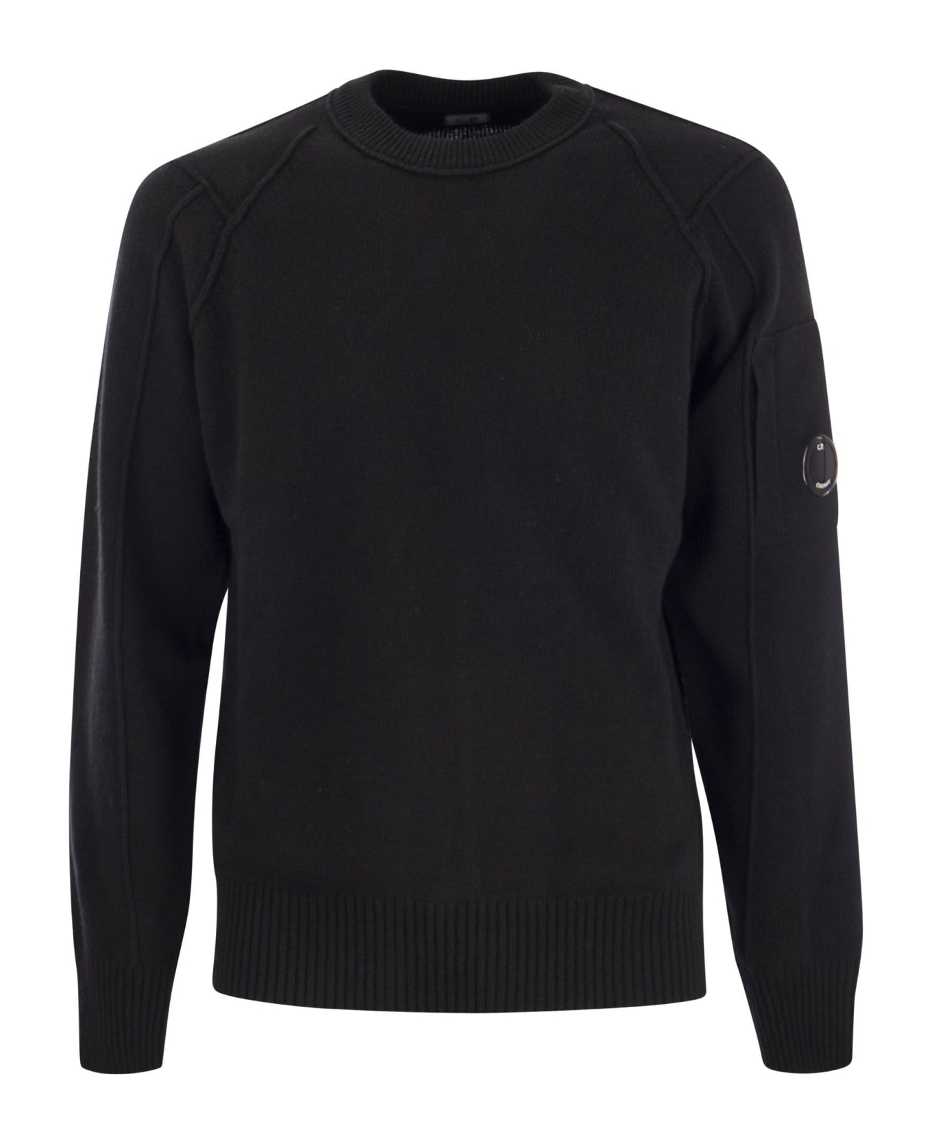 C.P. Company Lambswool Sweater - Black