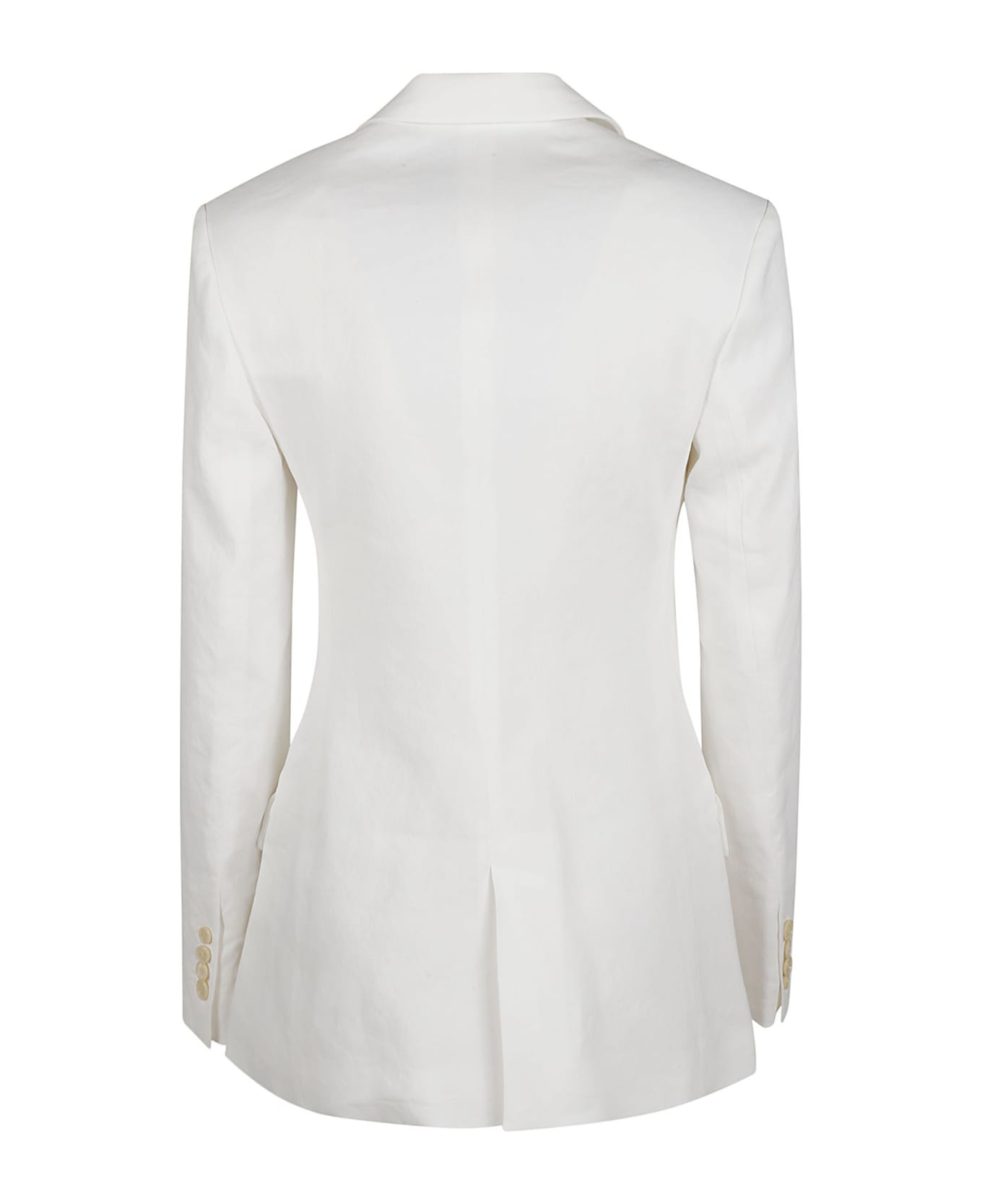 Isabel Marant Double Breasted Blazer With Golden Buttons - WHITE