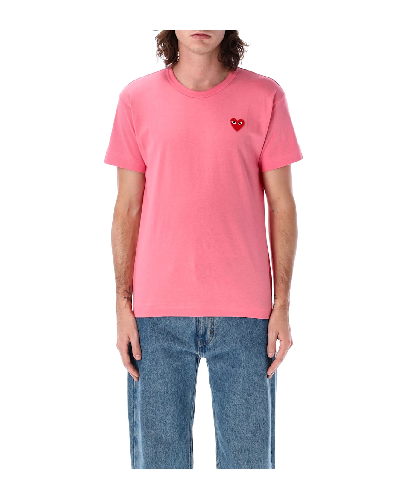 Comme des Garçons Play Red Heart Patch T-shirt - PINK