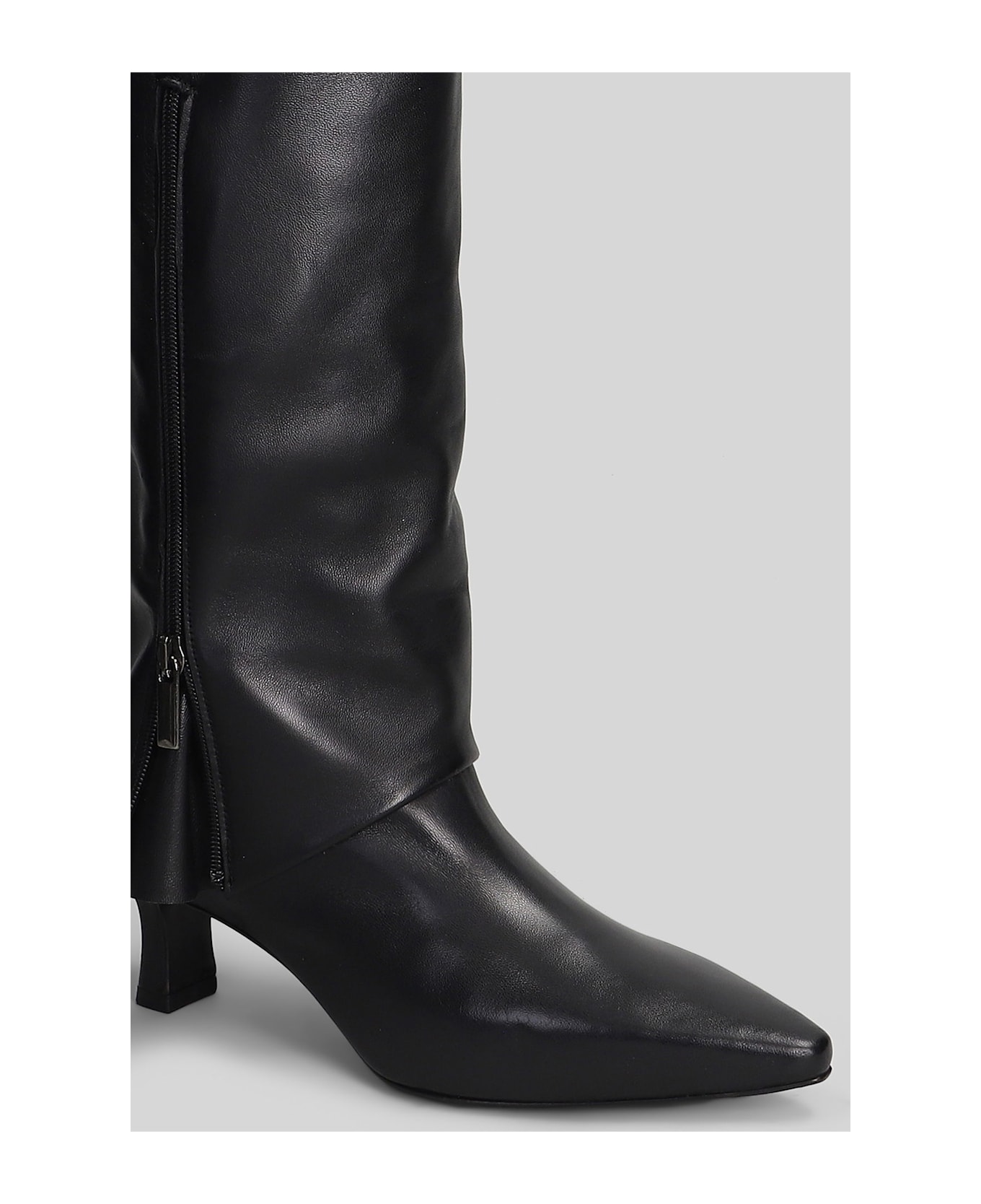 The Seller High Heels Boots In Black Leather - black