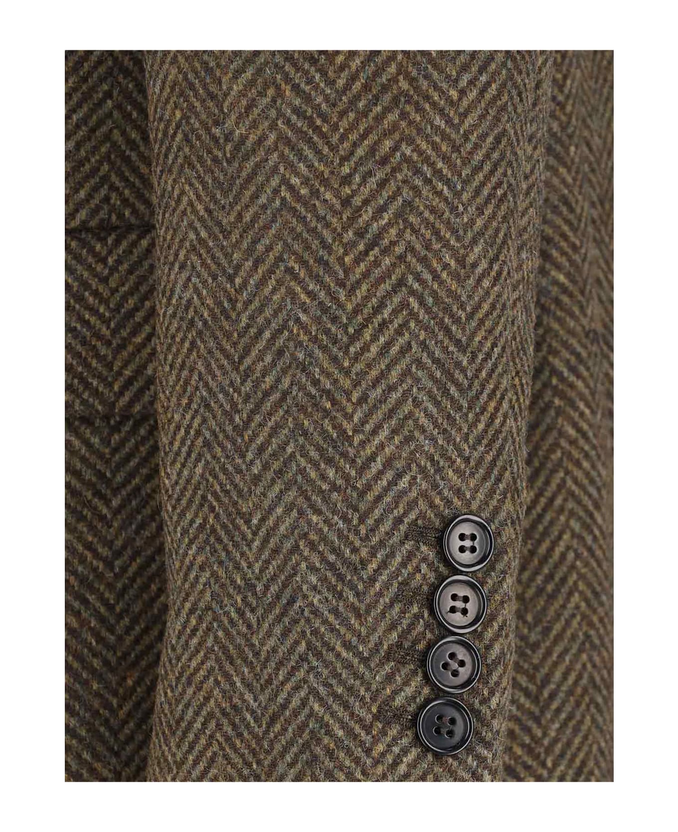 Sunflower Double-breasted Coat - Green