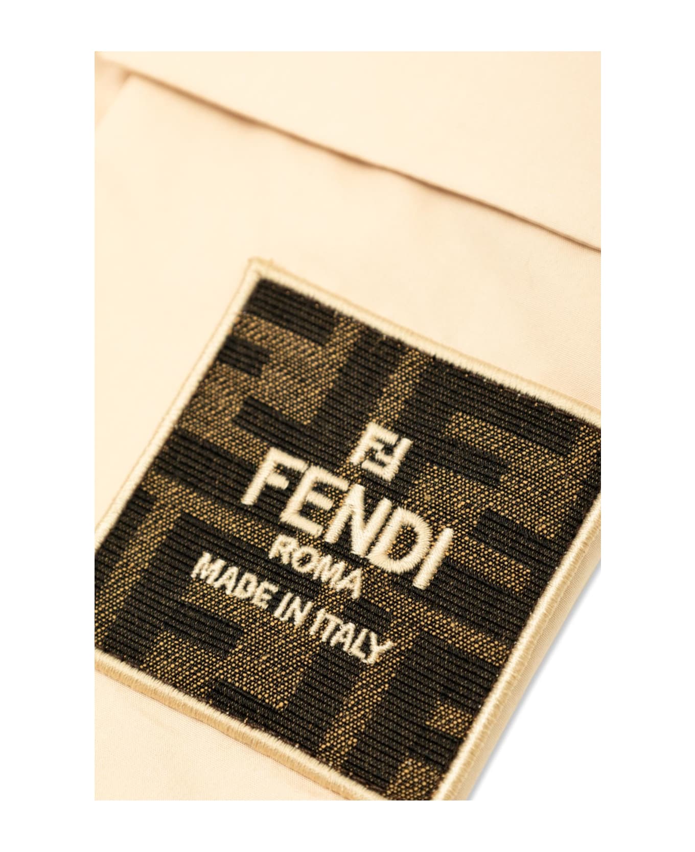 Fendi Kids Cotton Trousers With Logo - Rosa