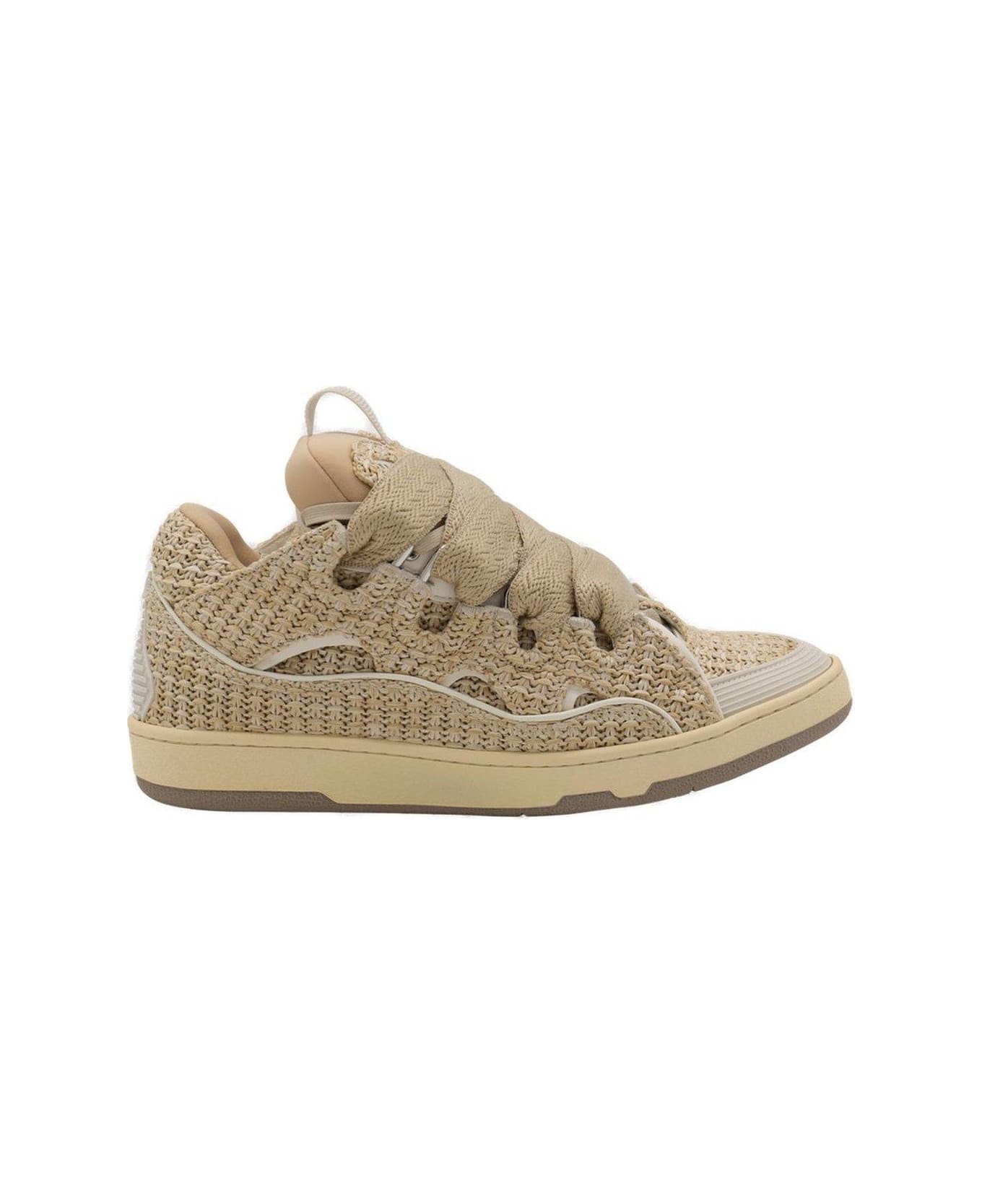 Lanvin Curb Lace-up Sneakers - Natural