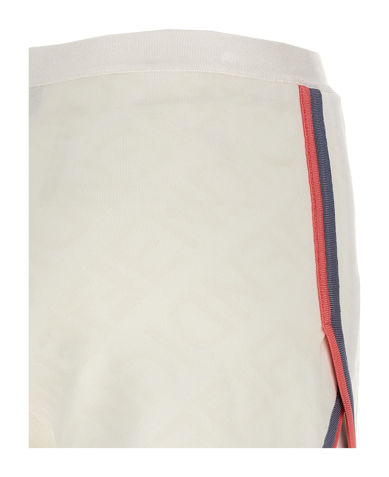 Fendi Mirror Effect Logo Shorts - White