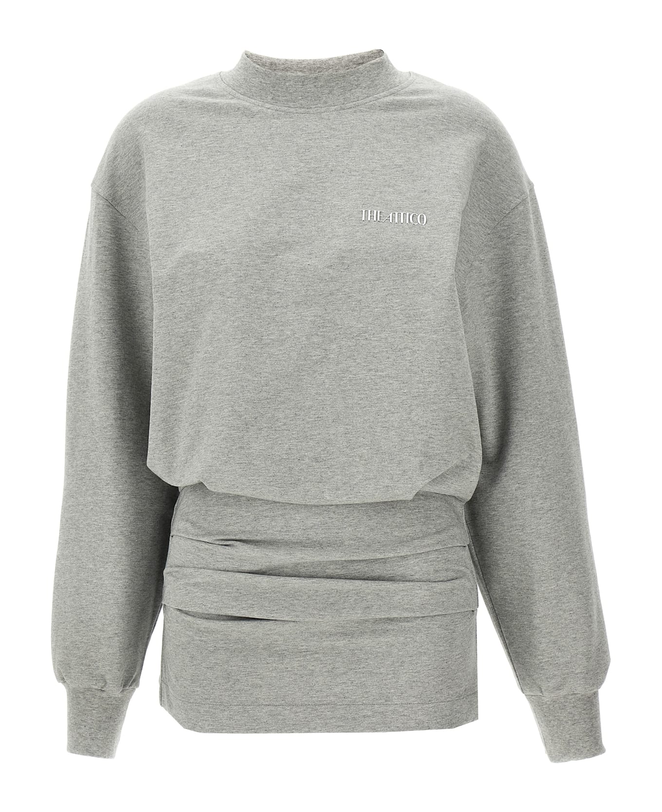 The Attico Draped Mini Dress - Gray