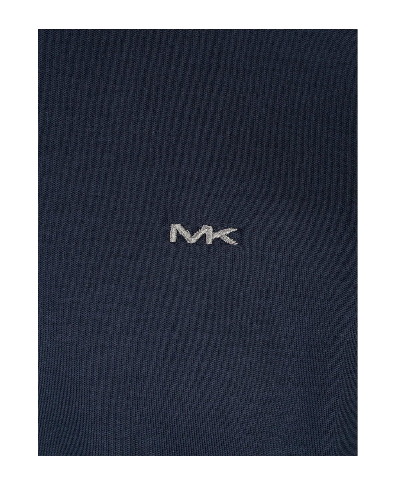 Michael Kors Long Sleeve Sleek Polo Shirt - Midnight