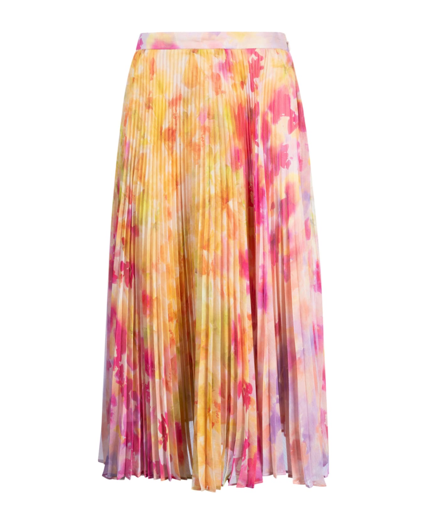 TwinSet Printed Floral Pleated Skirt - Multicolor