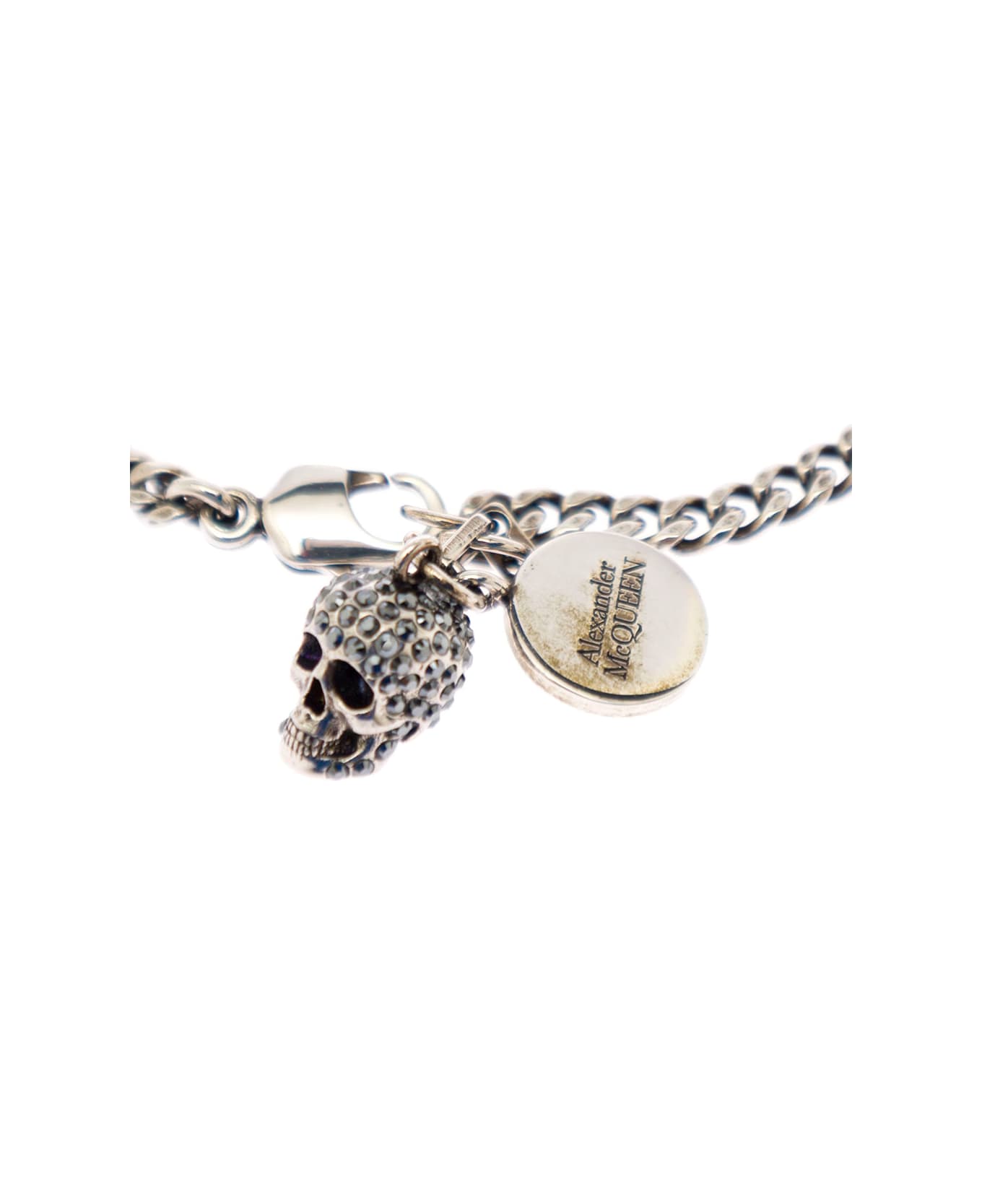 Alexander McQueen Woman's Pave Skull  Brass Bracelet - Metallic