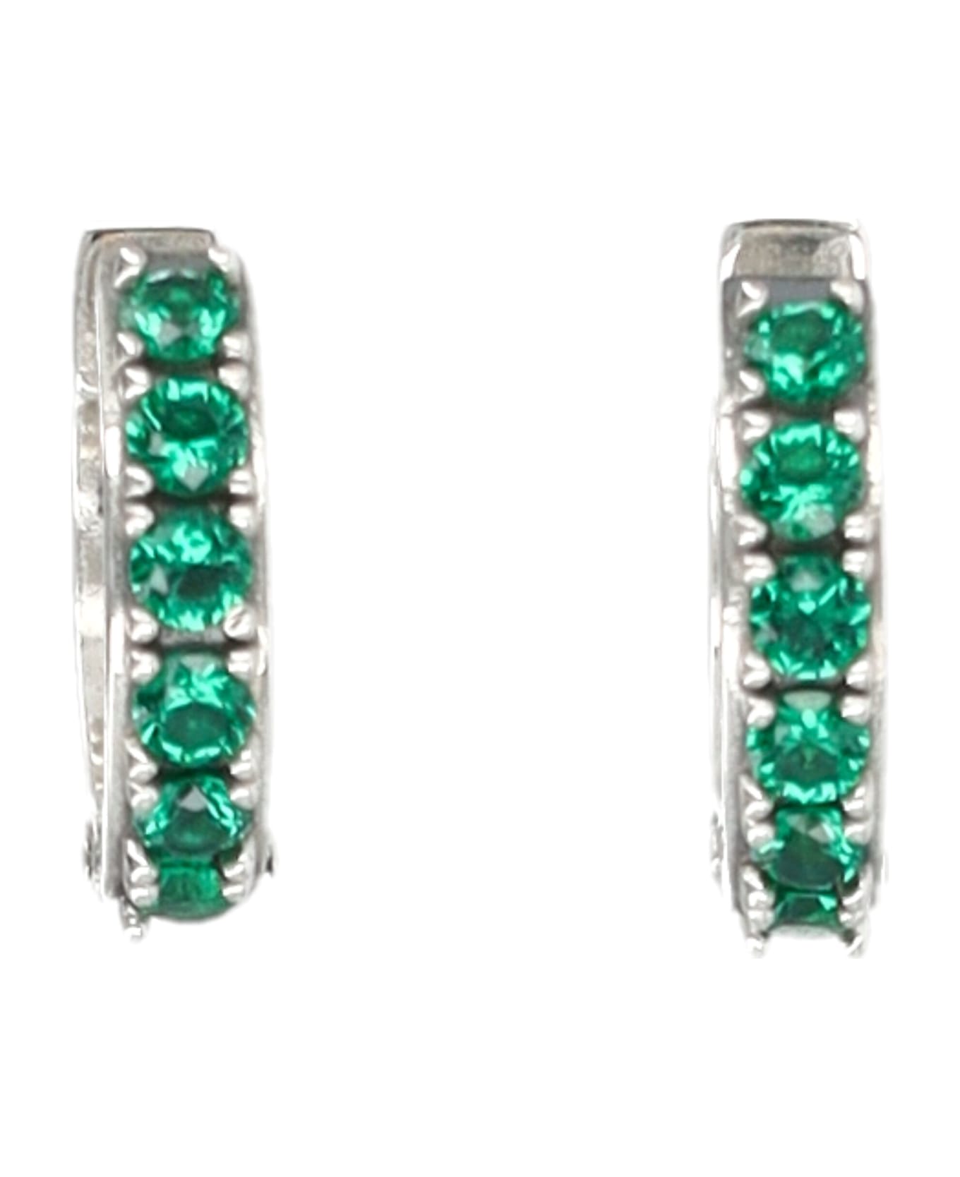 Emanuele Bicocchi Crystal Hoop Earrings - GREEN