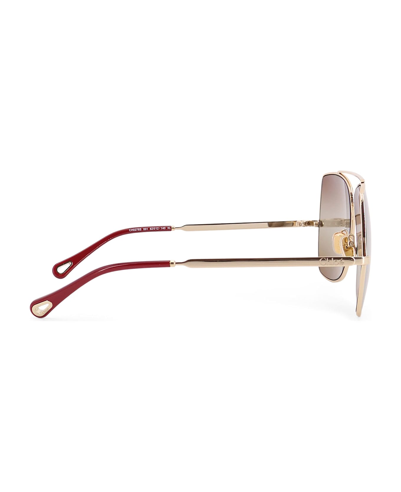 Chloé Acetate Sunglasses - GOLD/GR BROWN