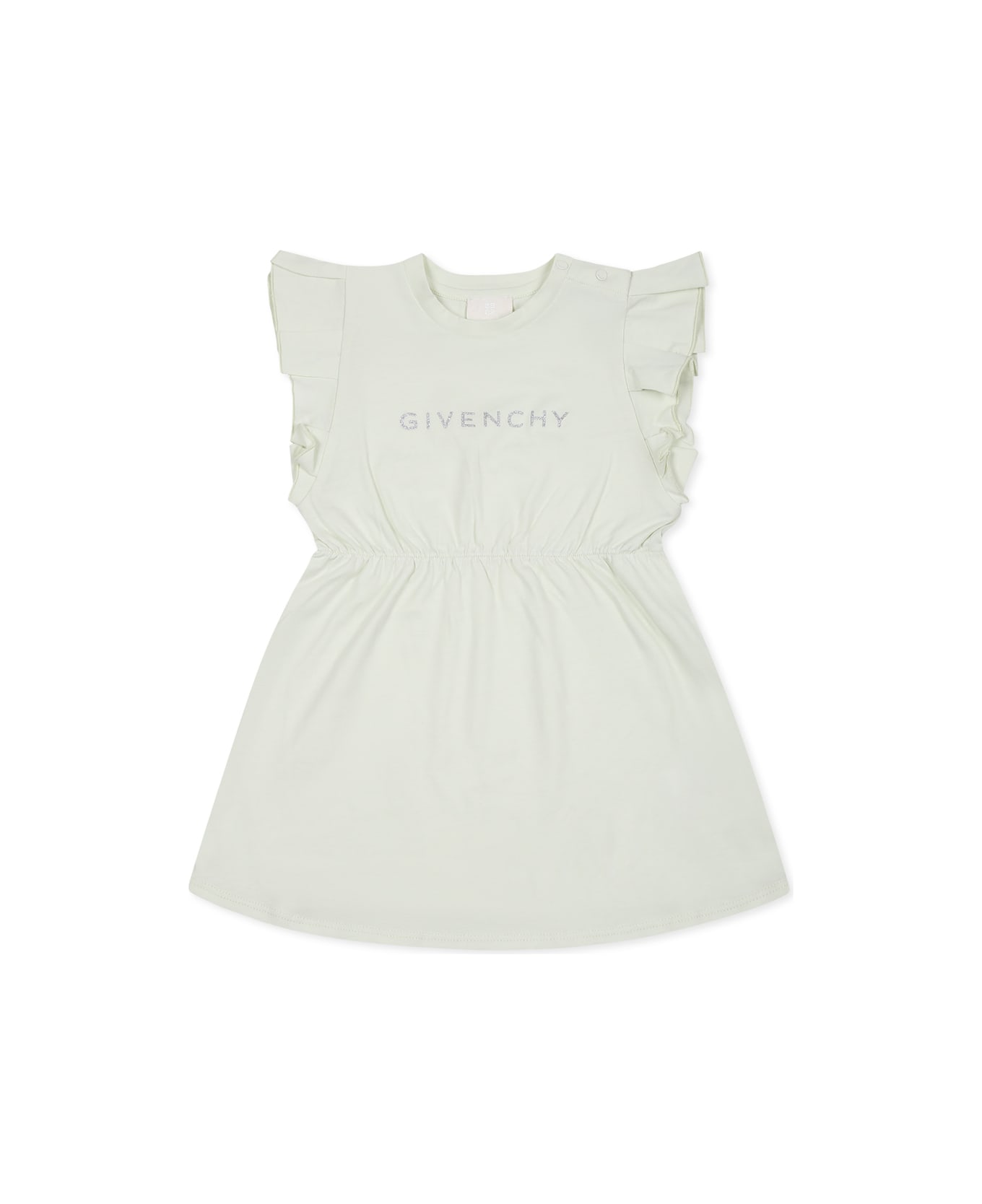 Givenchy Green Dress For Baby Girl With Logo - Green