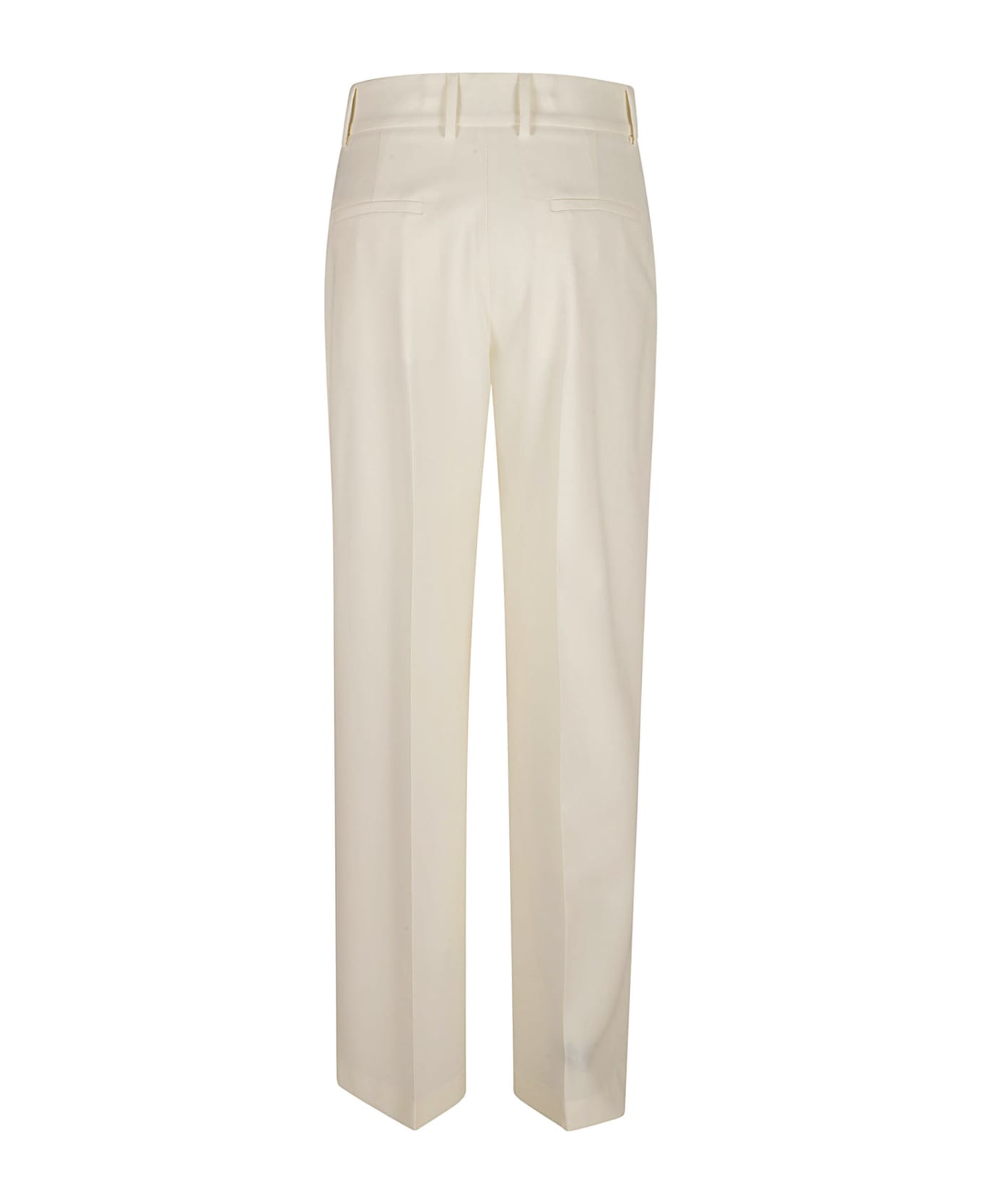 MSGM Straight Concealed Trousers - Off-White ボトムス