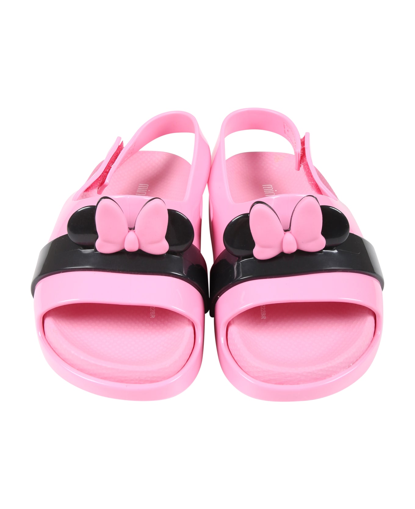 Melissa Pink Sandals For Girl With Minnie Ears - Pink シューズ
