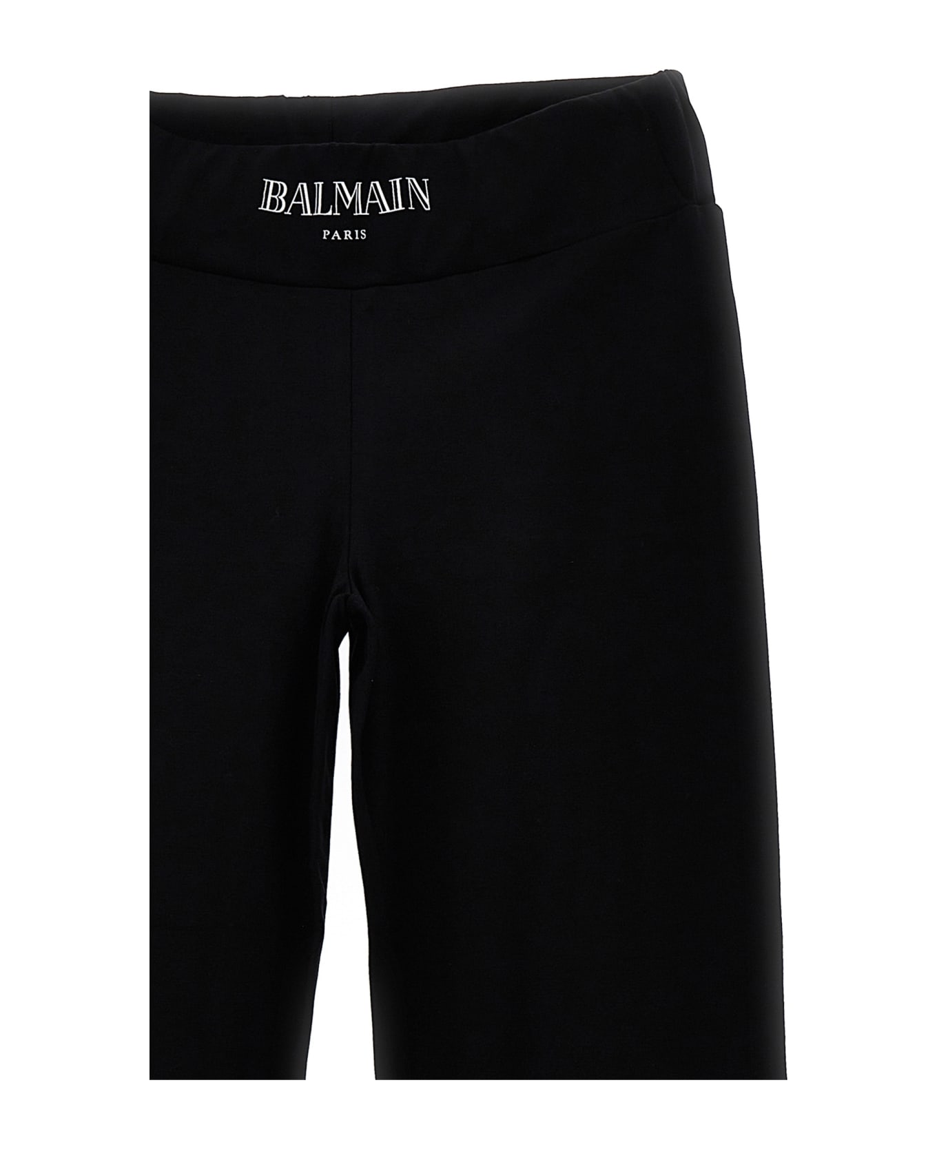 Balmain Logo Print Leggings - White/Black