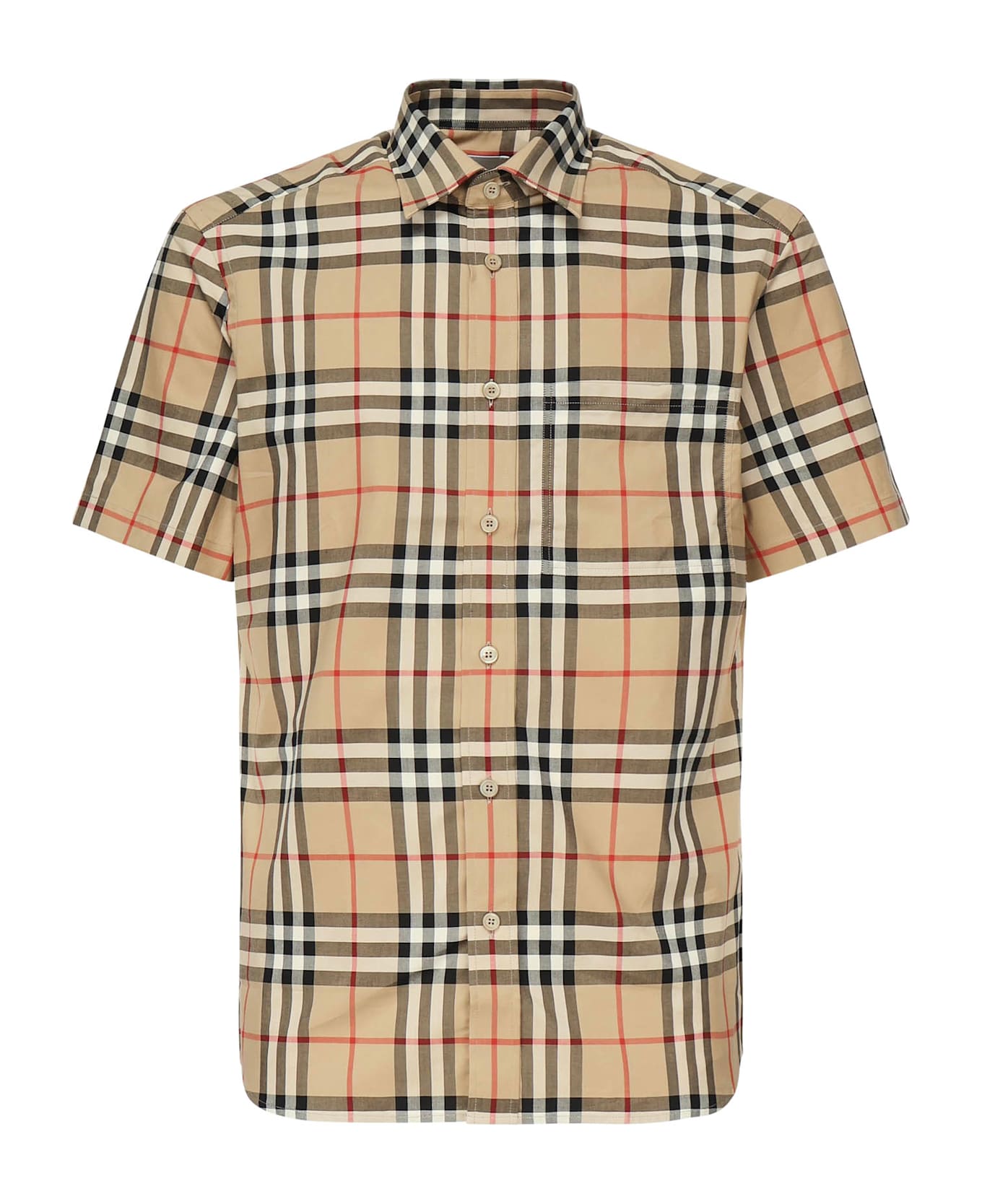 Burberry 
check
 Shirt - SAND