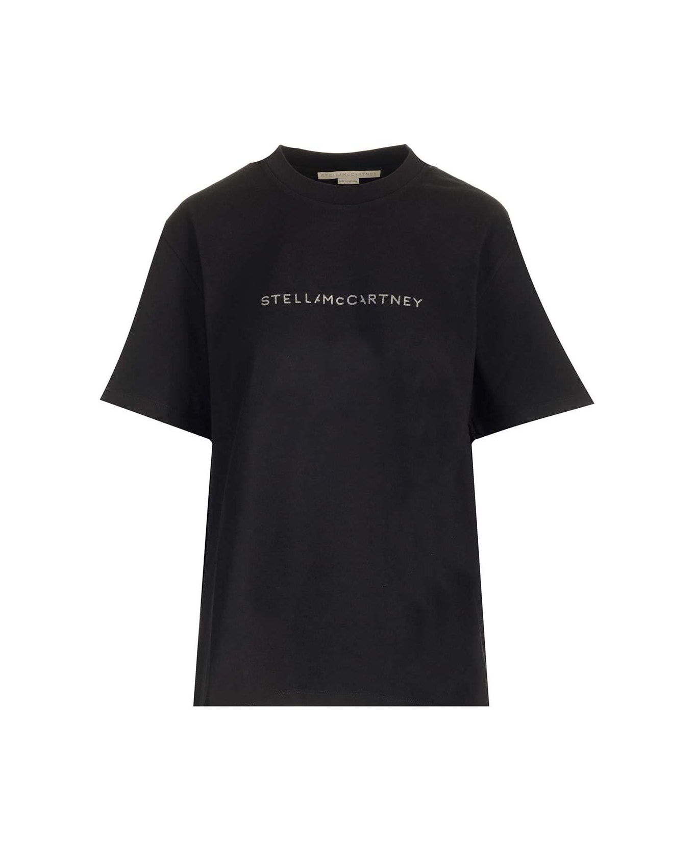 Stella McCartney Logo Printed Crewneck T-shirt - Black