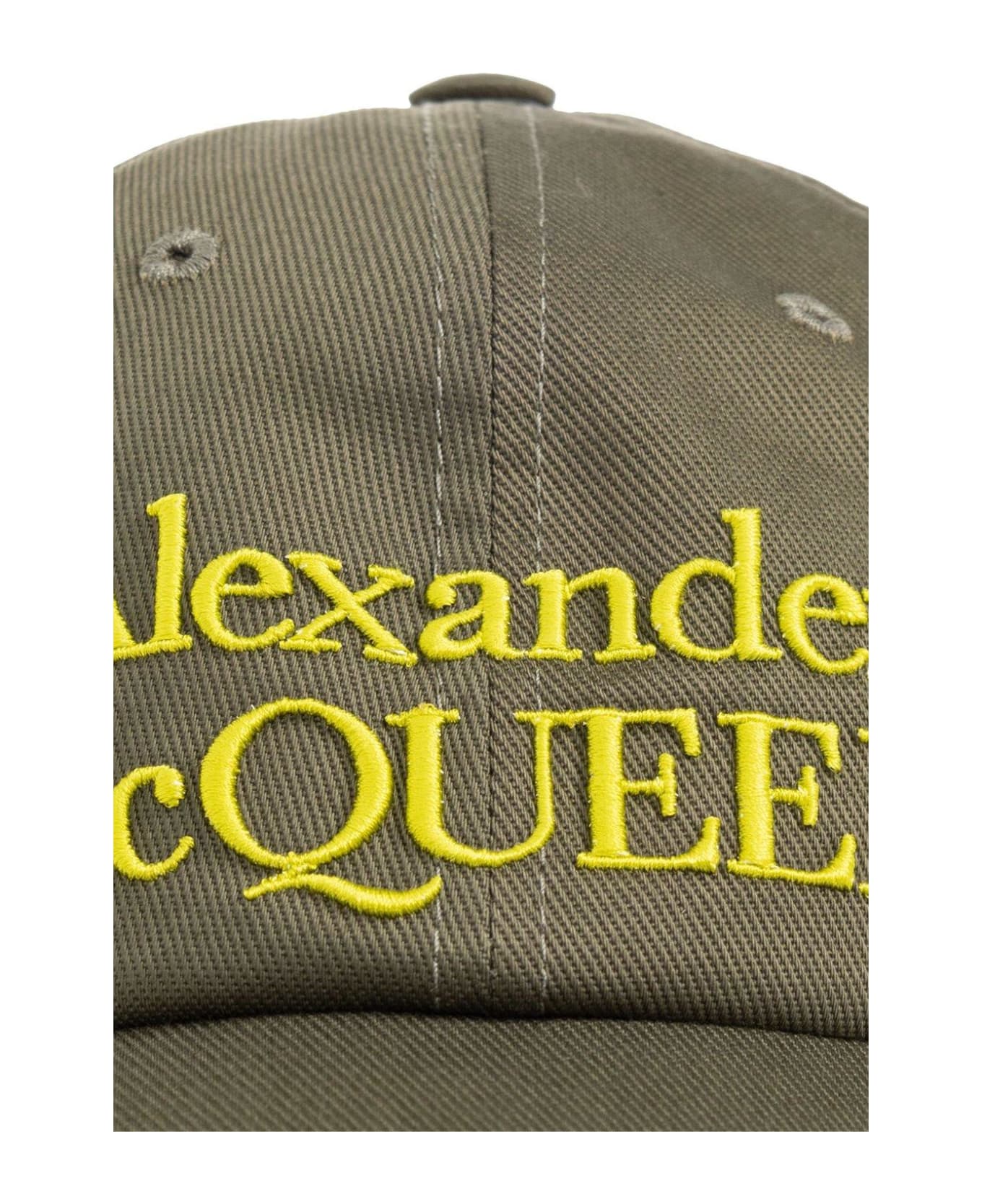 Alexander McQueen Logo Embroidered Baseball Cap - KAKI 帽子