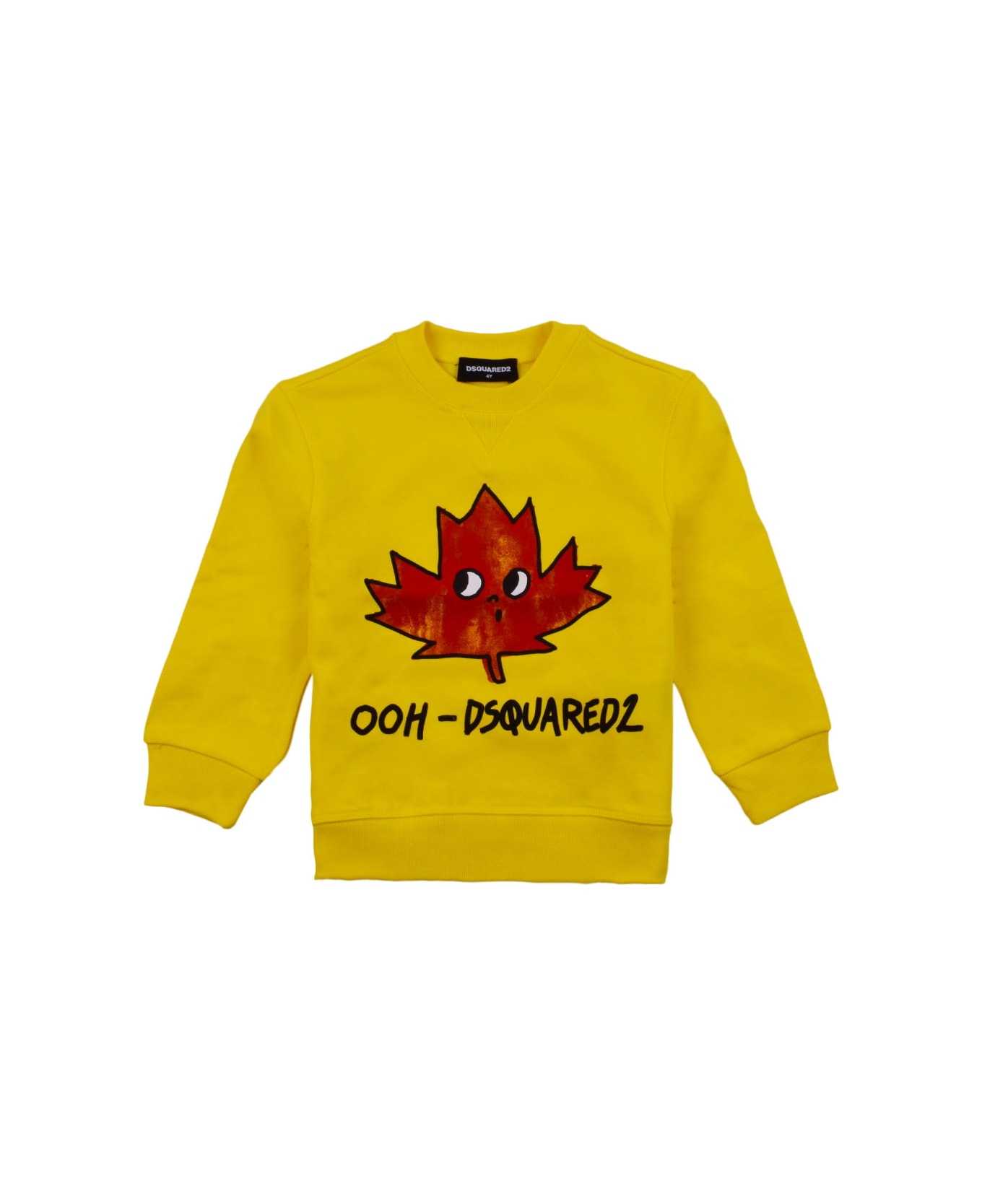 Dsquared2 Cotton Sweatshirt - Yellow