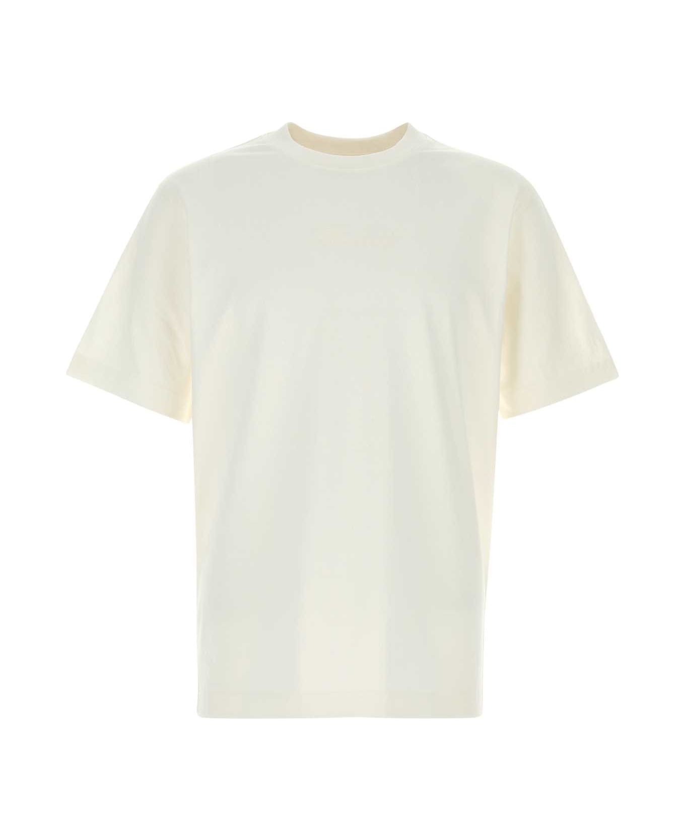 Burberry White Cotton T-shirt - CHALK