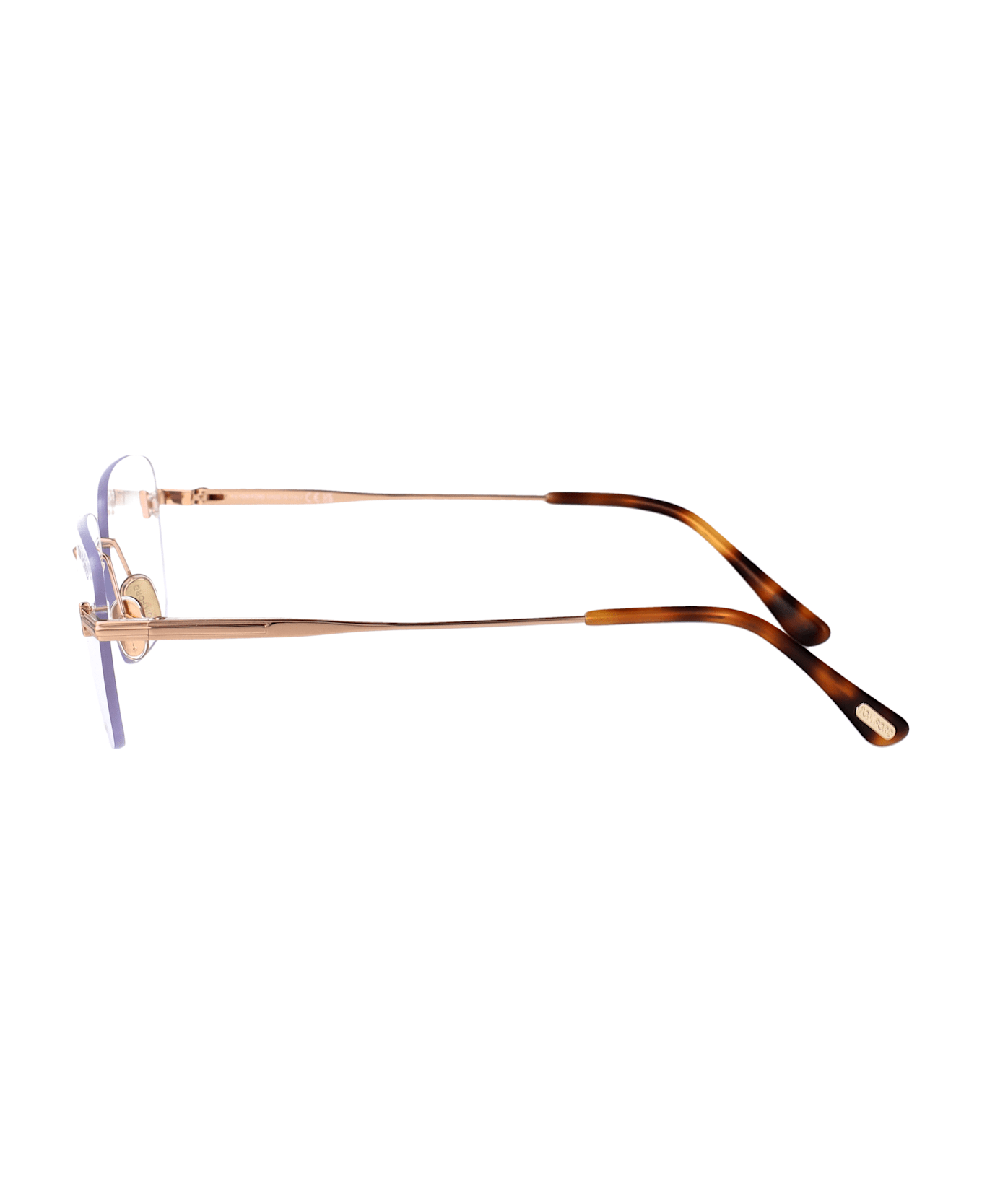 Tom Ford Eyewear Ft6117-b Glasses - Oro Rosé Lucido