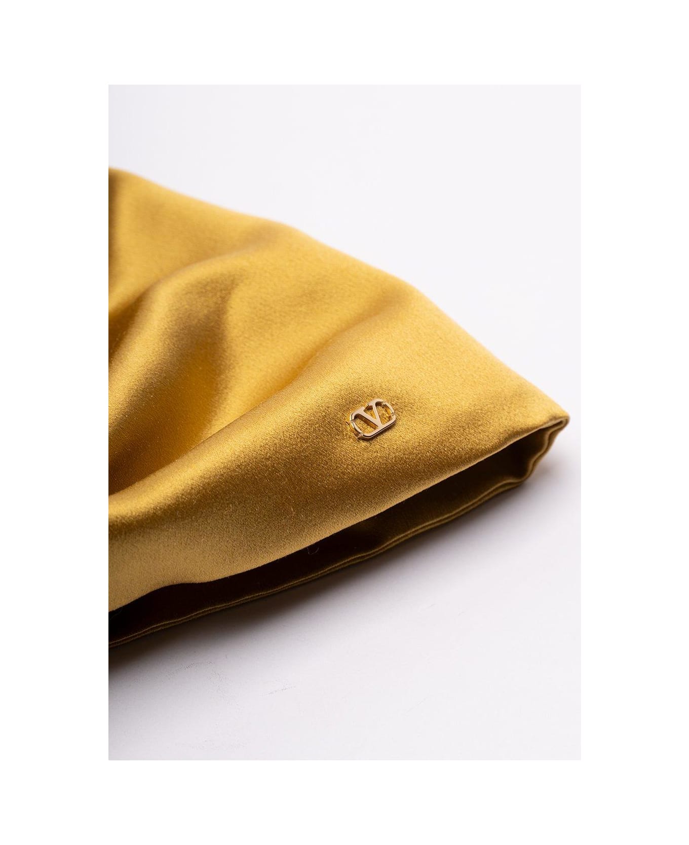 Valentino Garavani Gathered Turban Hat - GOLD
