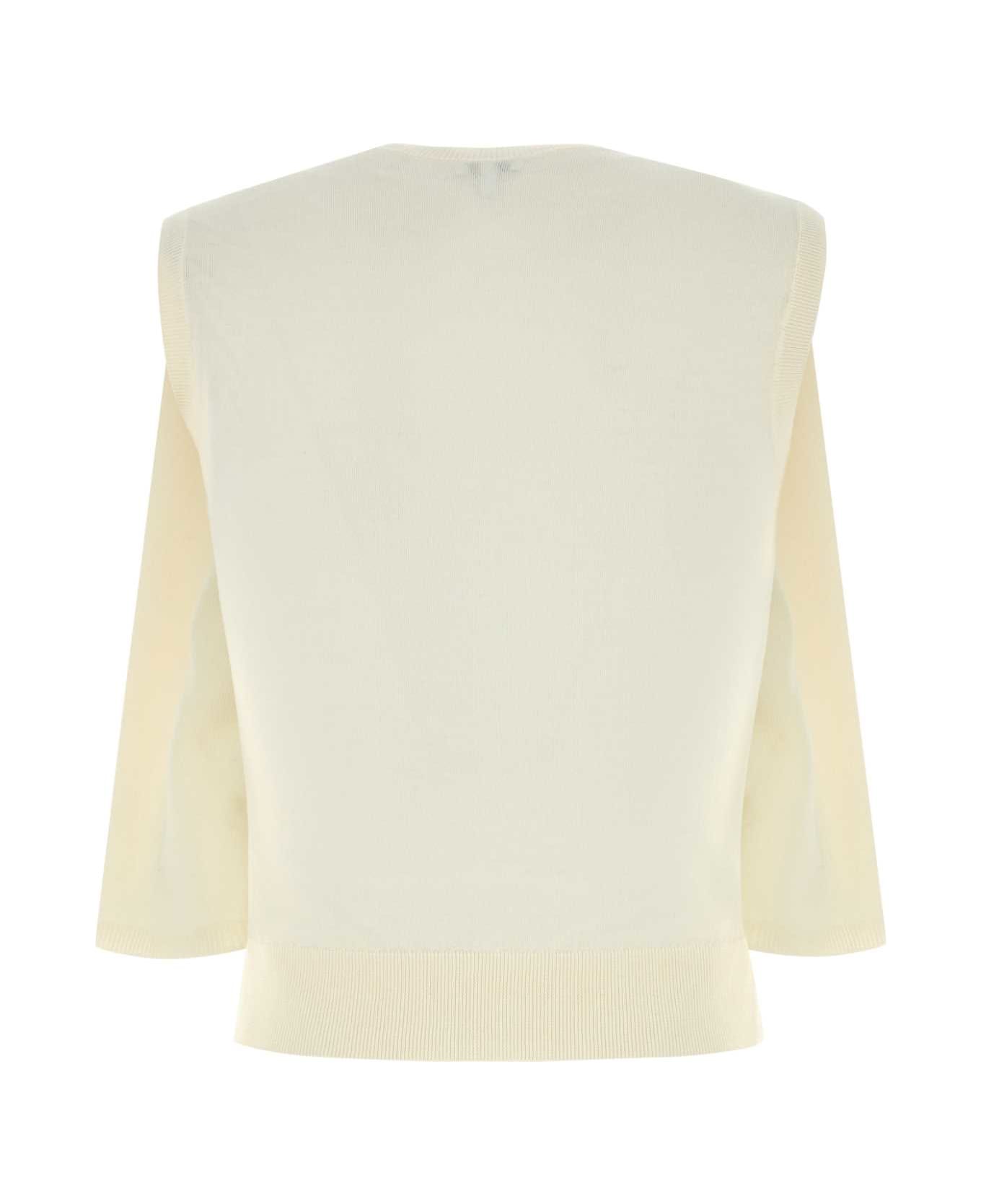 Loewe Ivory Wool Vest - WHITE