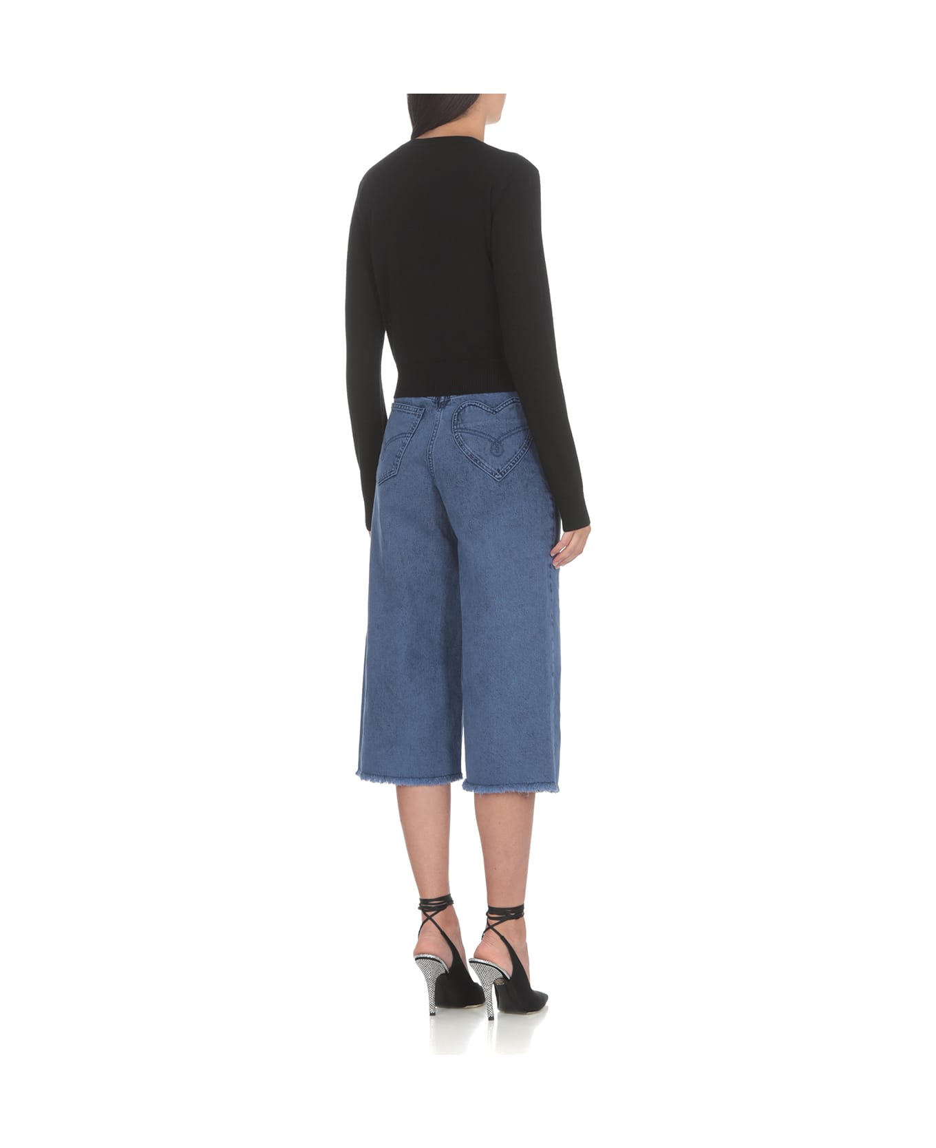 M05CH1N0 Jeans Wool Sweater - BLACK