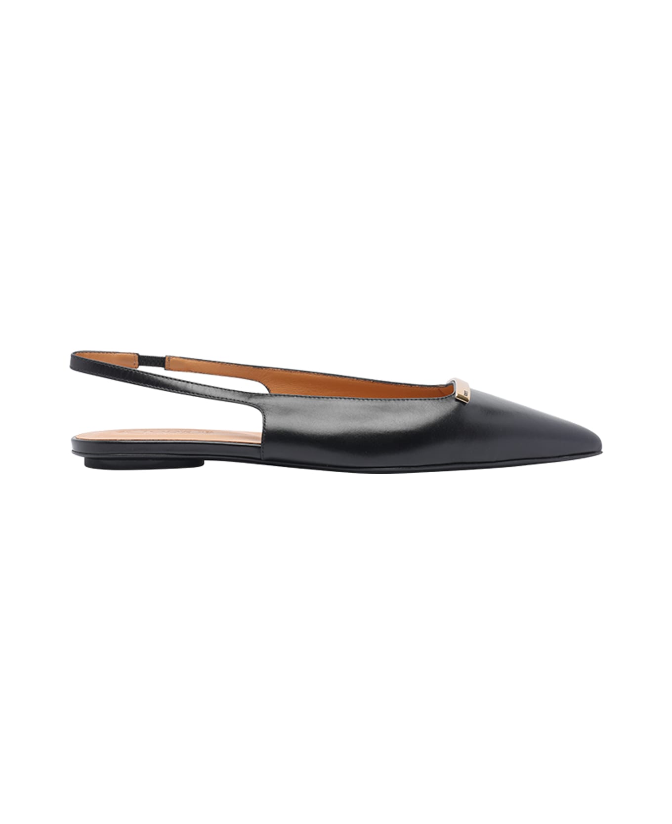 Tod
s Leather Slingback Ballets - Black