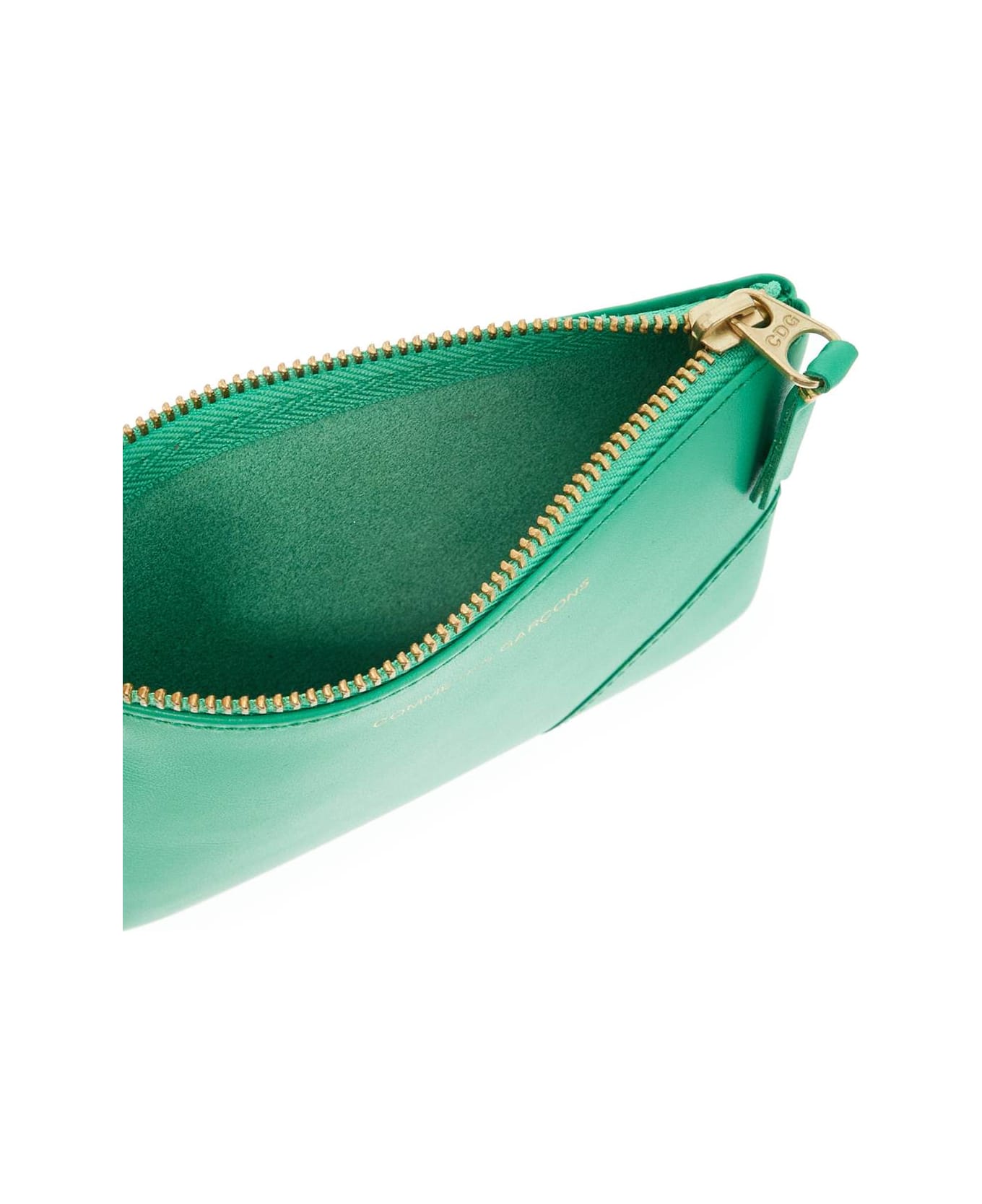 Comme des Garçons Wallet Small Smooth Leather Pouch - GREEN (Green)