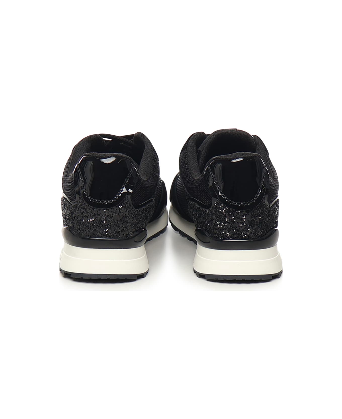 Liu-Jo Glitter And Mesh Sneakers - Black