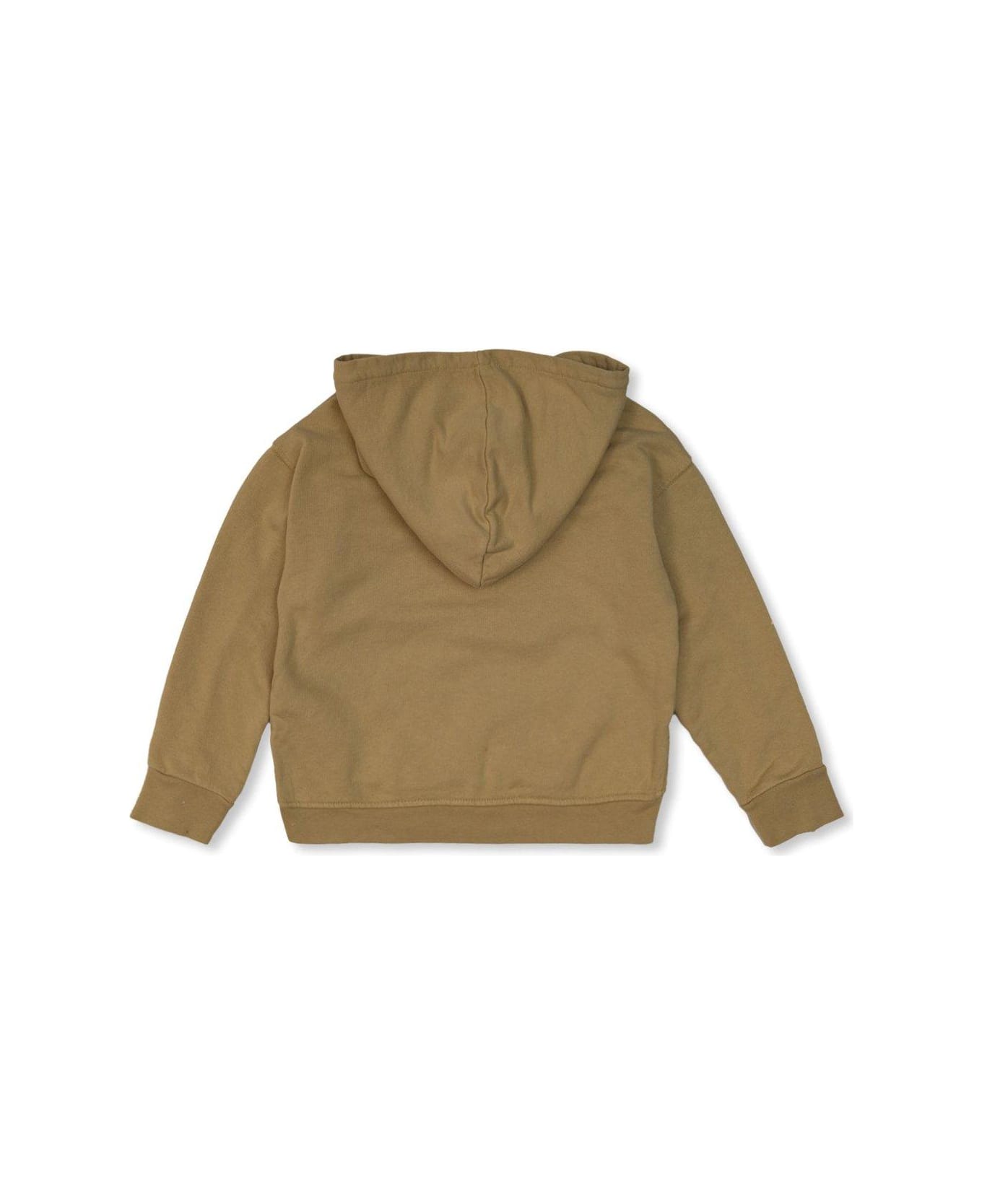 Jacquemus L'enfant Logo Embroidered Zipped Hoodie - BEIGE