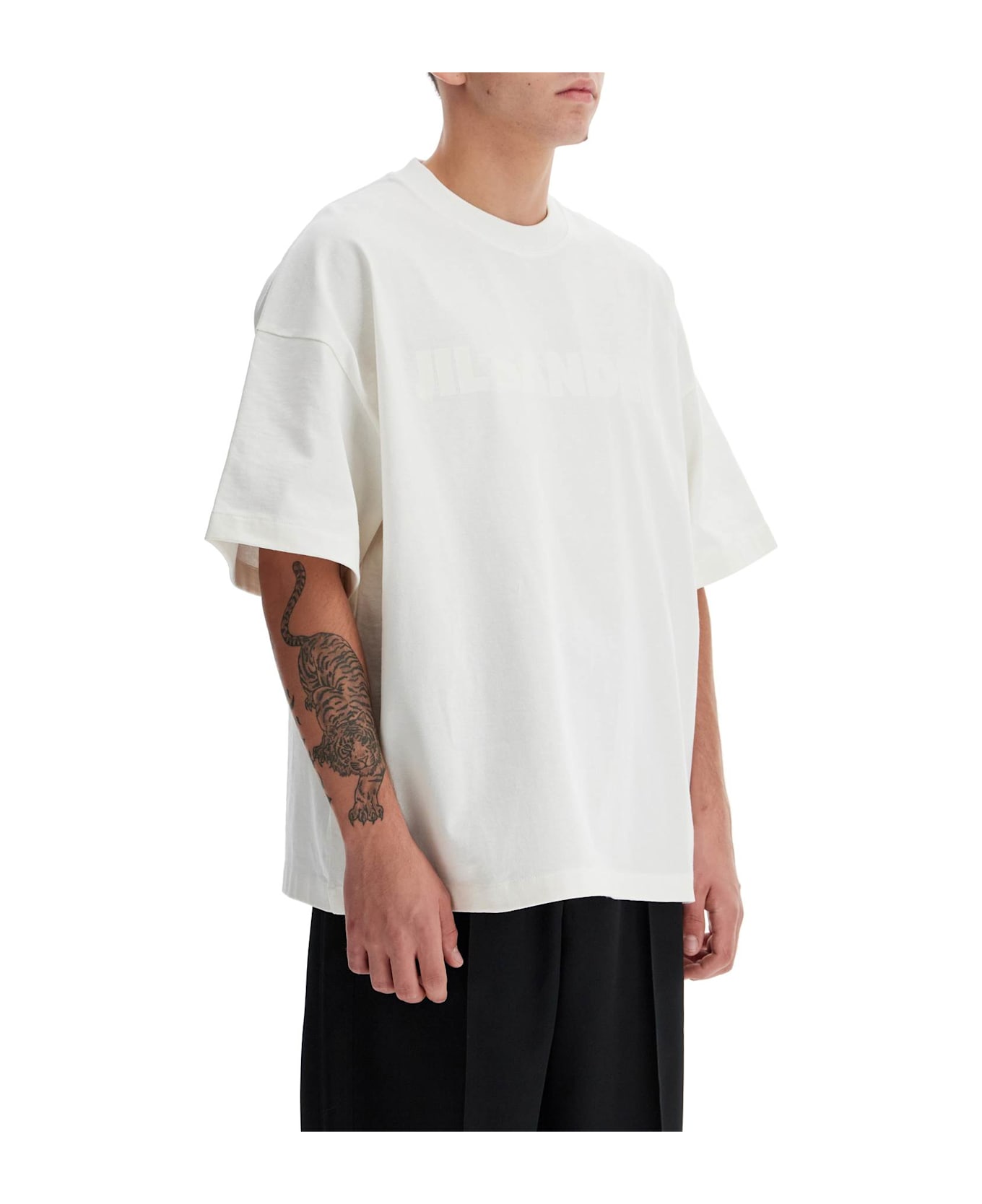 Jil Sander Logo Print T-shirt - Porcelain