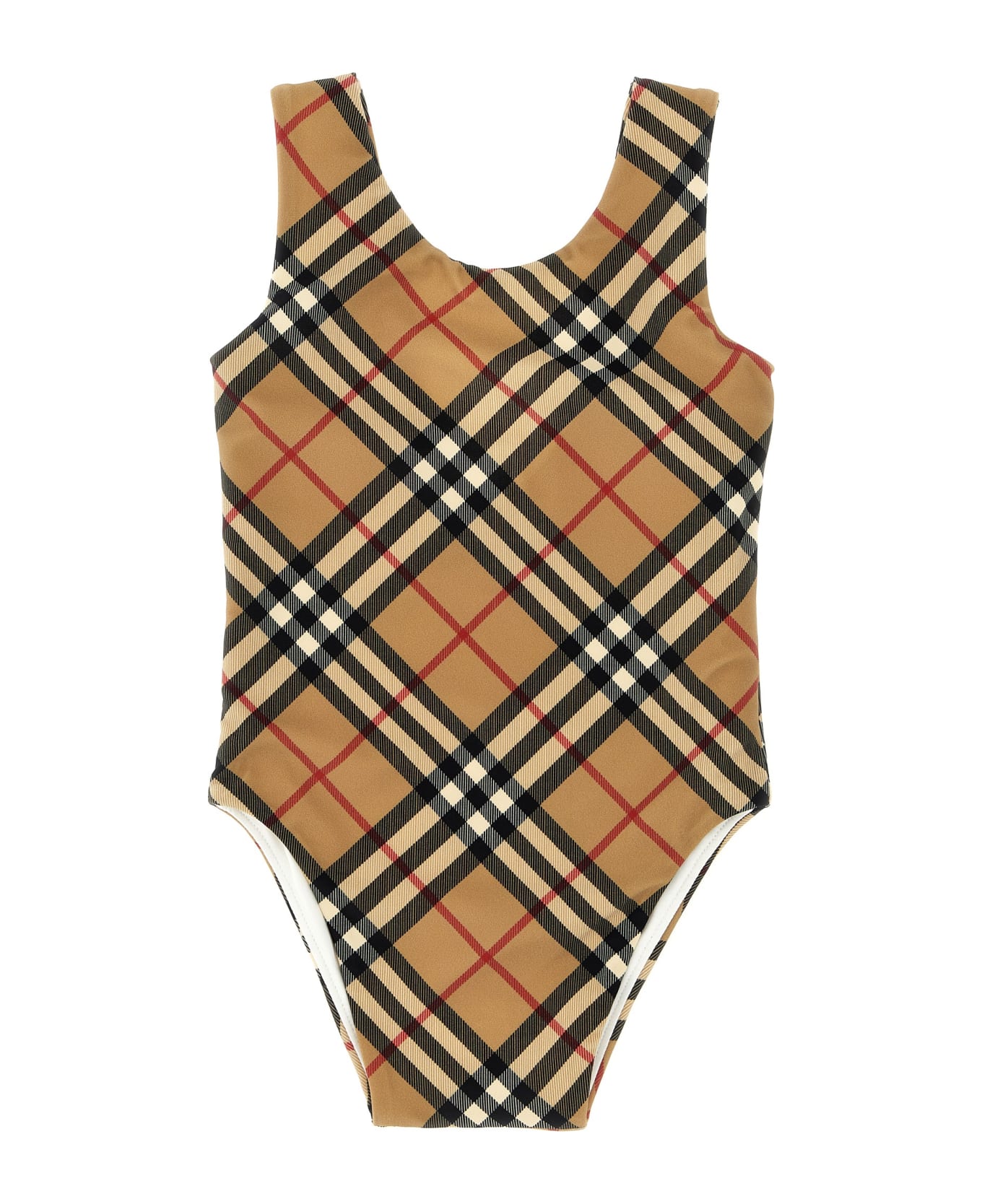 Burberry 'tirza' One-piece Swimsuit - Beige 水着