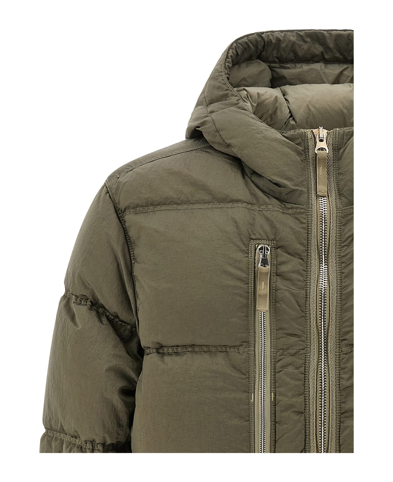 Stone Island Metal Nylon Down Jacket - Green