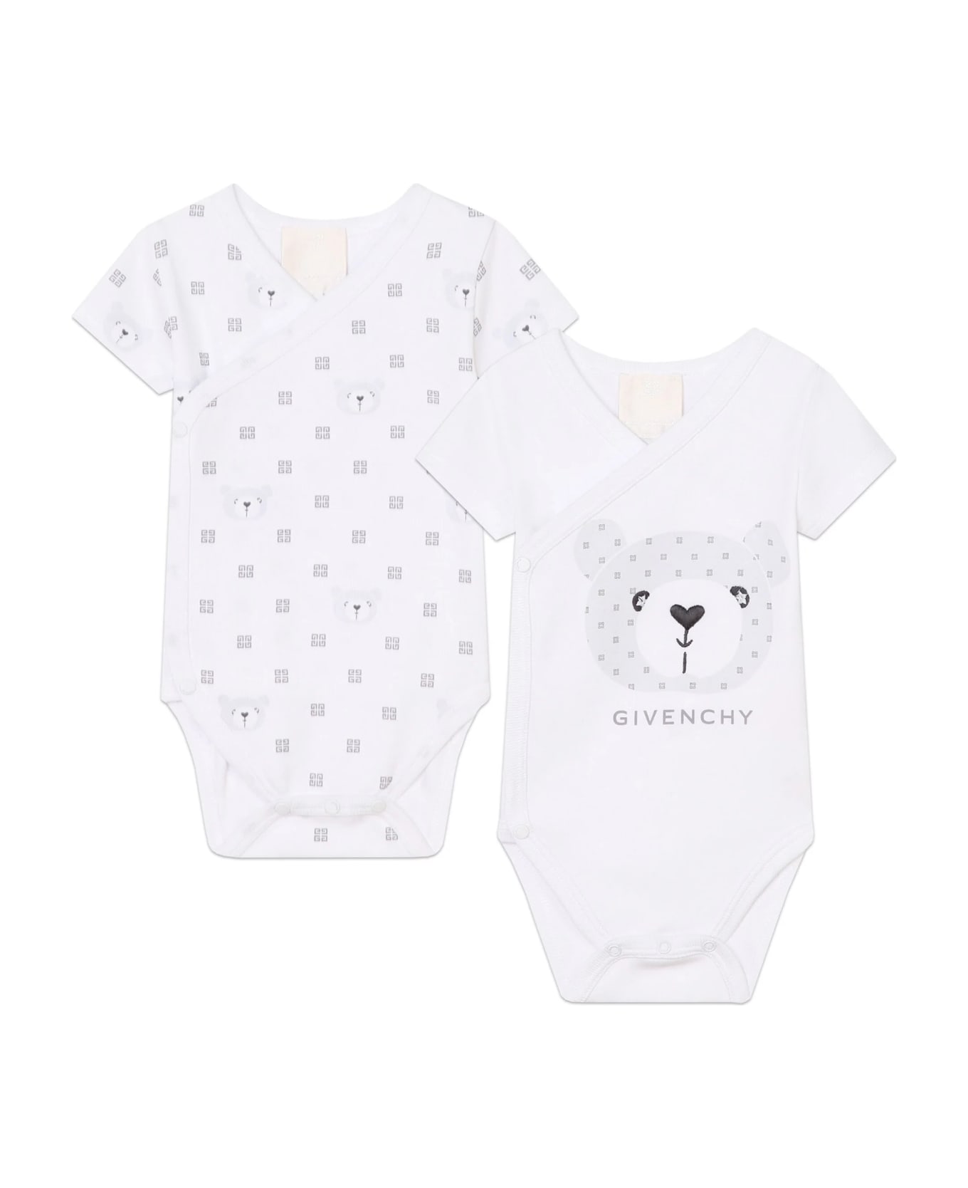 Givenchy Set 2 White Bodysuits With Print - White ボディスーツ＆セットアップ