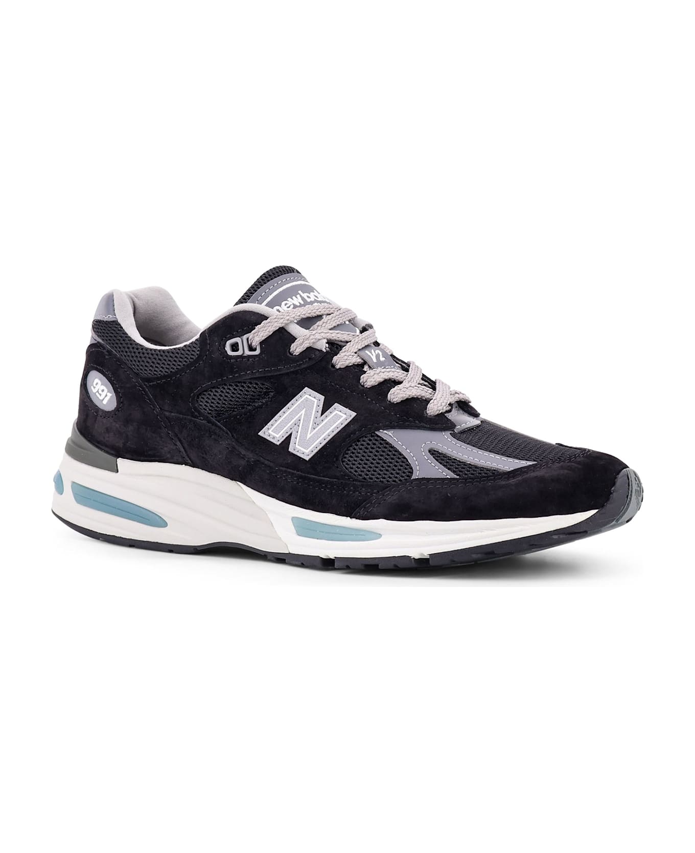 New Balance Suede And Leather Sneakers - Black